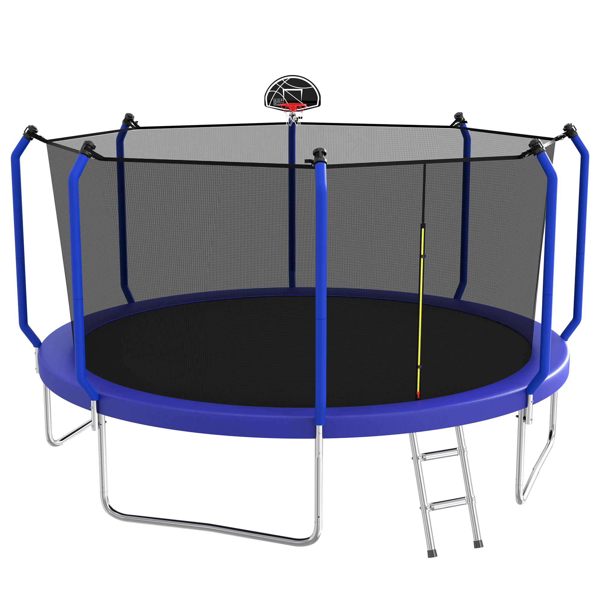 14FT Trampoline with Basketball Hoop, ASTM Approved Reinforced Type Outdoor Trampoline with Enclosure Net - Image 2