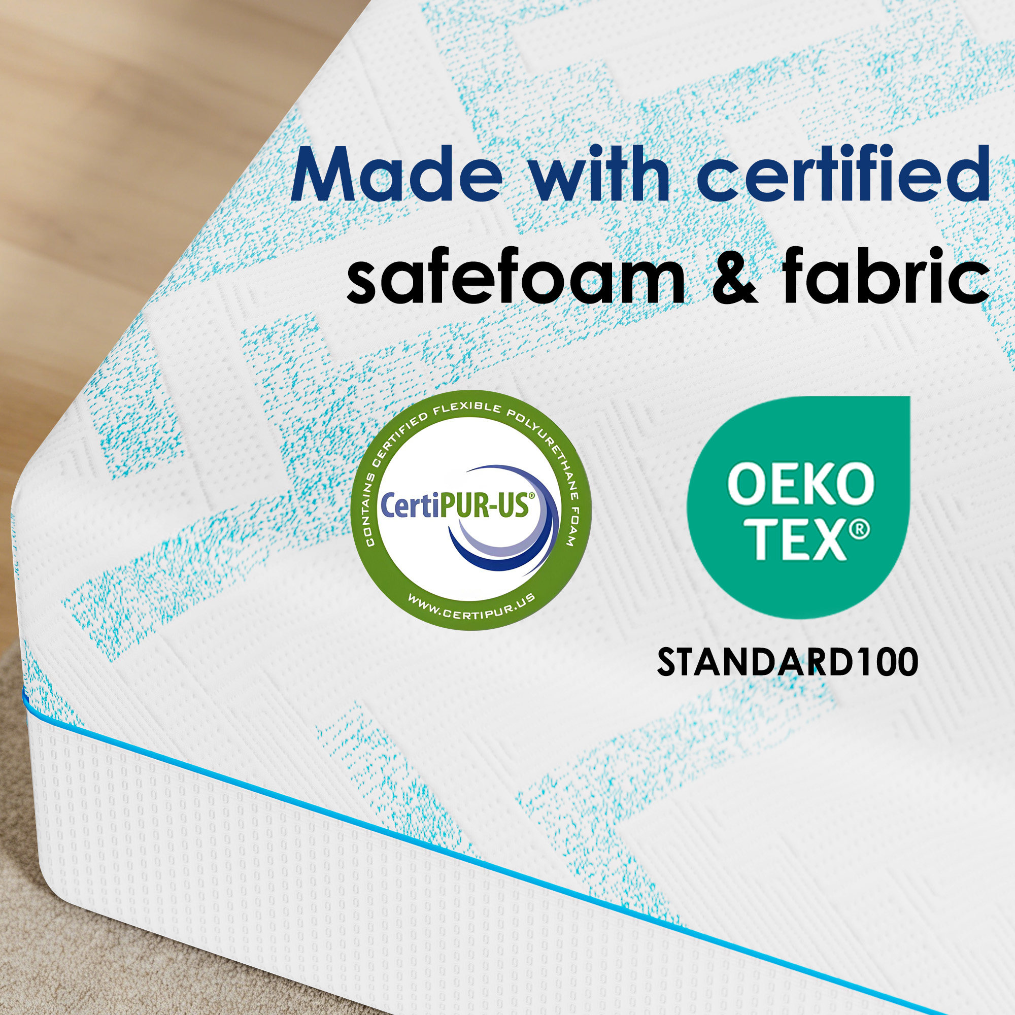 10-inch RV Latex Memory Foam Mattress, short king size, large format, free of glass fibers, medium hardness texture, breathable memory foam. - Image 5