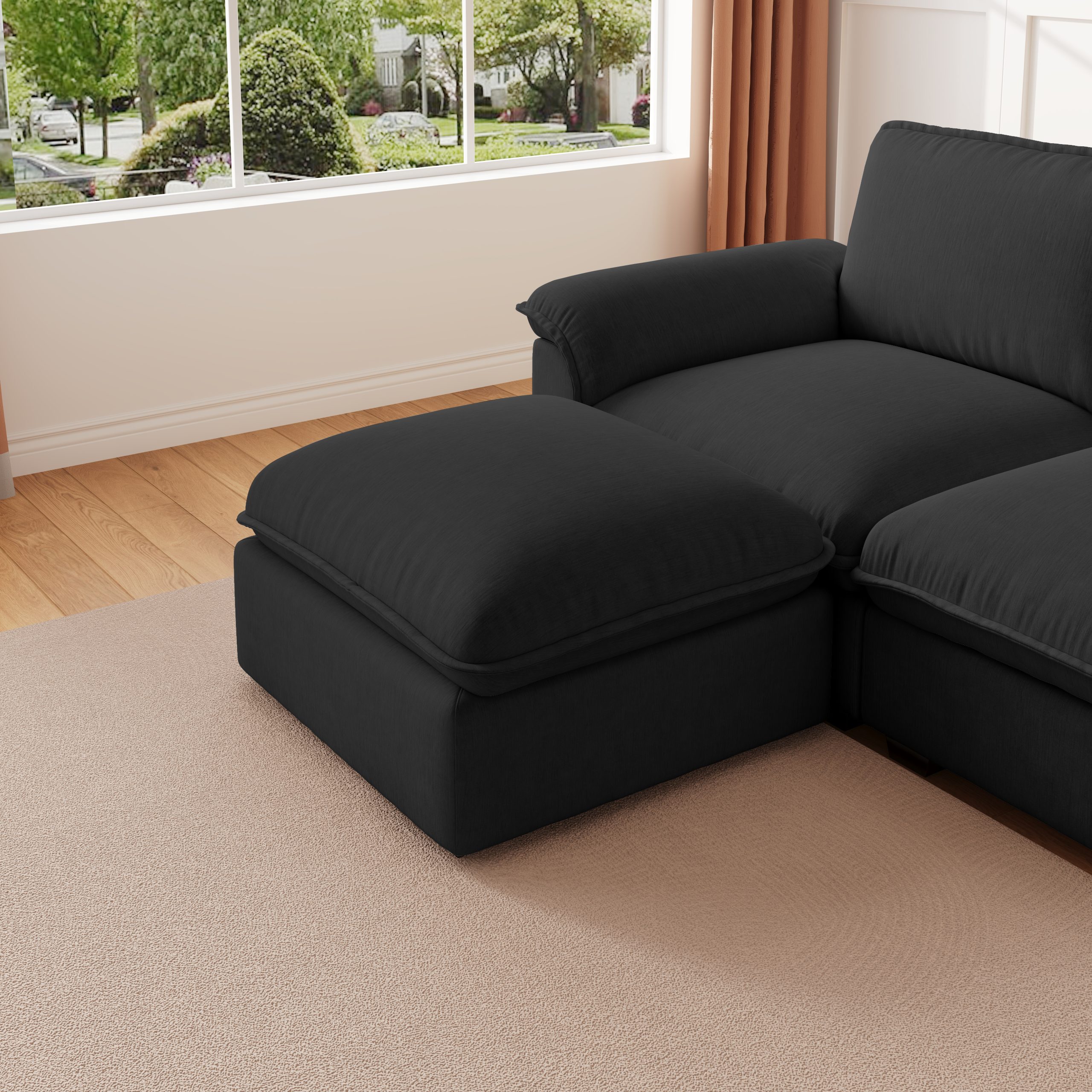 Cloud Couch Sectional for Living Room L Shaped Couch Modular Sectional Sofa Chenille Fabric for Apartment - Image 4