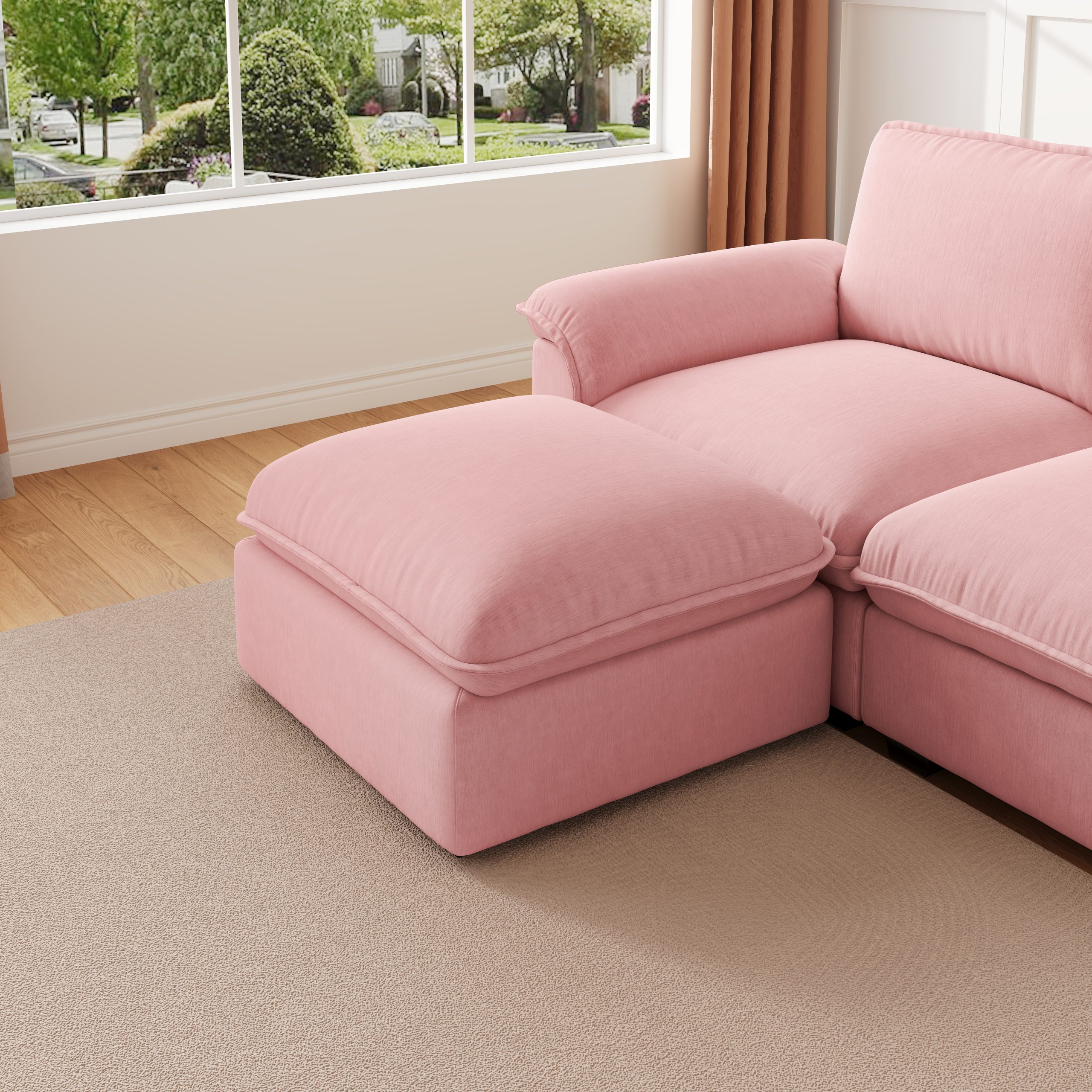 Cloud Couch Sectional for Living Room L Shaped Couch Modular Sectional Sofa Chenille Fabric for Apartment - Image 4