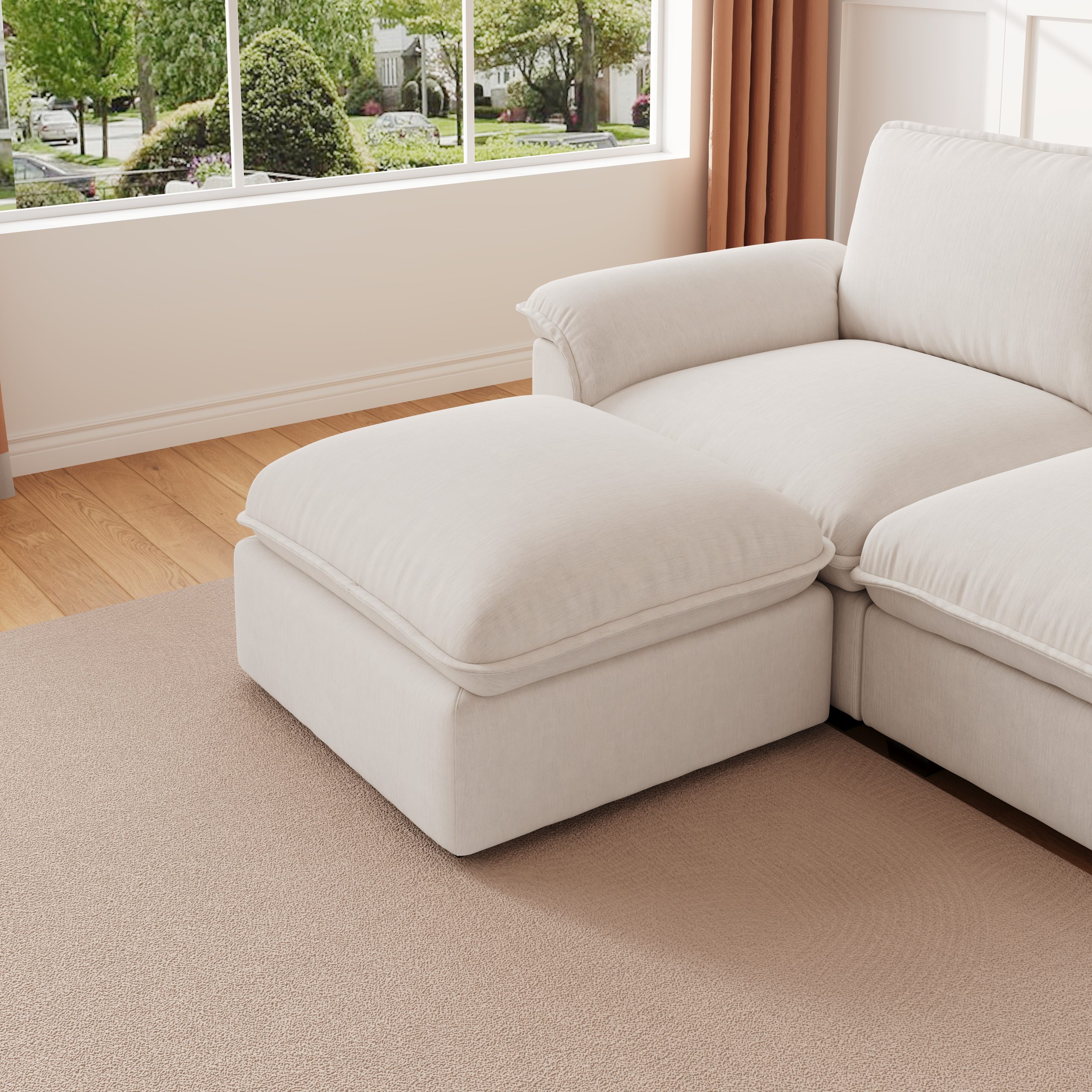 Cloud Couch Sectional for Living Room L Shaped Couch Modular Sectional Sofa Chenille Fabric for Apartment - Image 4