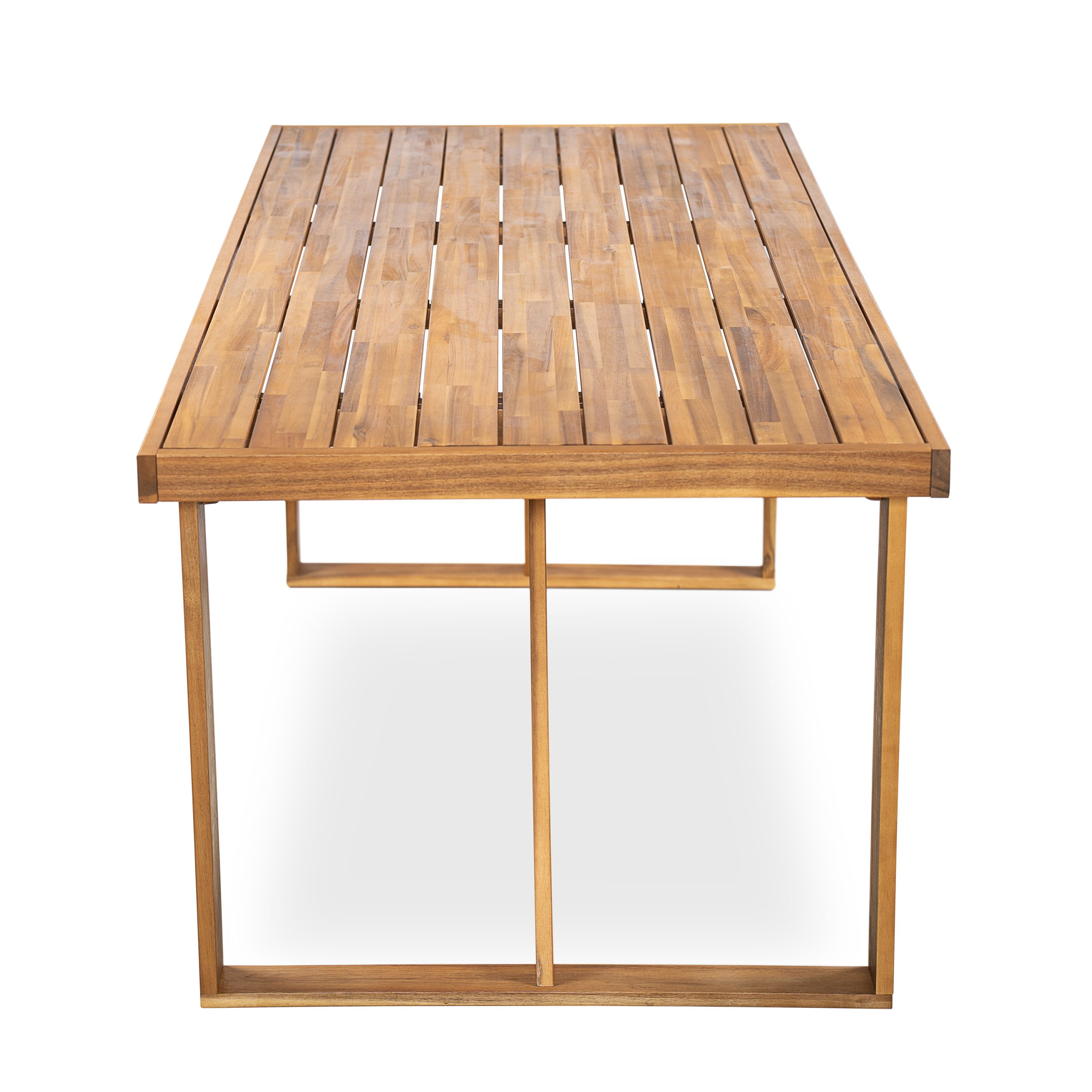 67" Acacia Wood Outdoor Dining Table , Ideal for Patio & Garden Gatherings, Teak Finish - Image 5