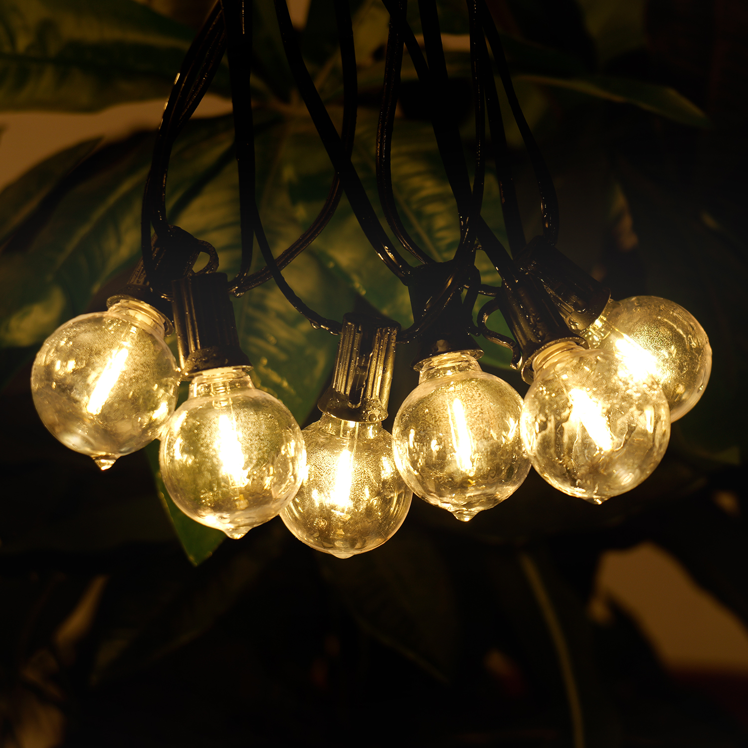 197FT LED Outdoor String Lights, Plug-in Waterproof Patio Lights with 100 Shatterproof Bulbs, Warm White Outdoor Hanging Light Decor for Backyard Deck Garden Bistro Porch Party - Image 4