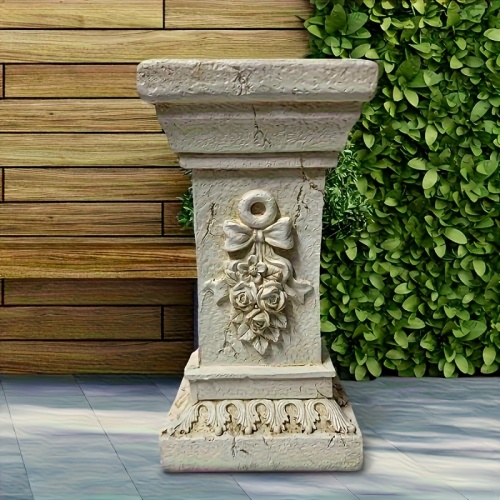 Garden Decorative Column, 12"Retro Elegant White Ancient Greek Style Roman Column, Suitable for Garden Decoration, Suitable for Weddings And Dining Tables, Multifunctional Indoor/outdoor Use, Perfect - Image 5