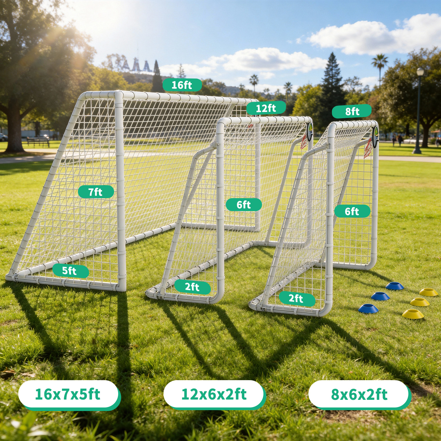 7X16FT Soccer Goal for Backyard Kids Portable Soccer Net with High-Strength Nets - Image 6