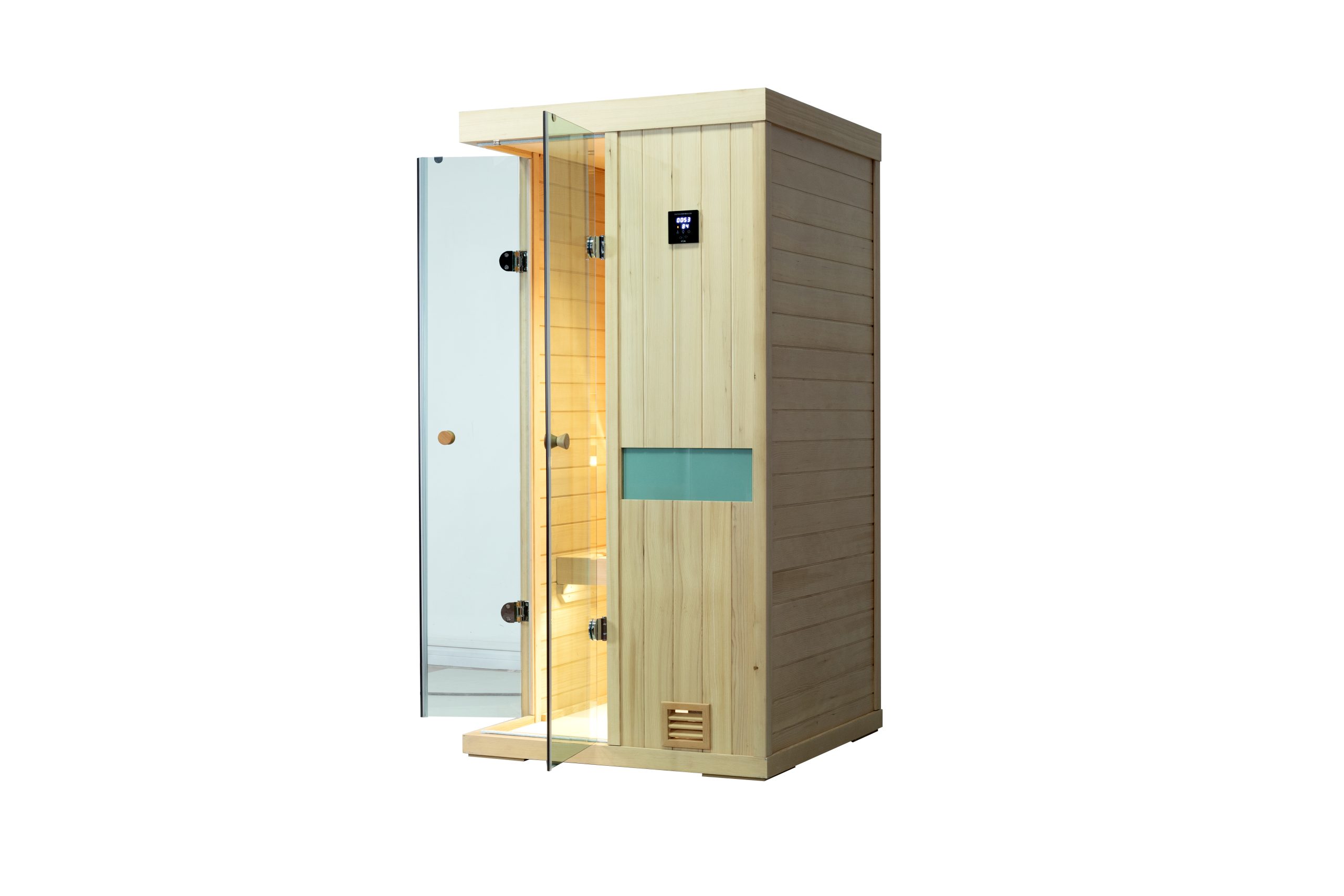 Mini One-person hemlock sauna room - Image 3