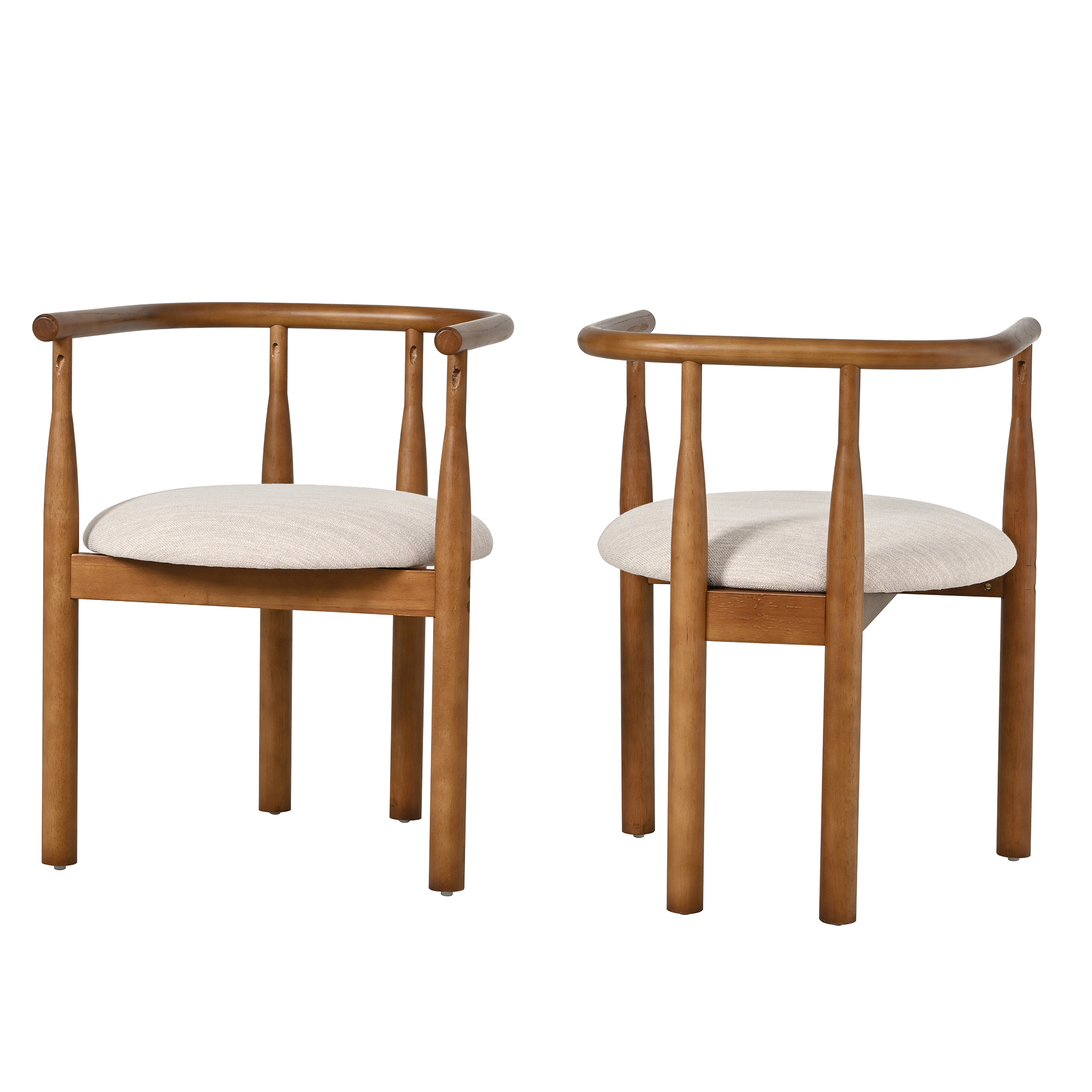 Modern dining chair,kitchen chair with solid wood legs, Dining Chairs for Home Bar/Restaurant and Dining Room,Set of 2,Walnut - Image 4