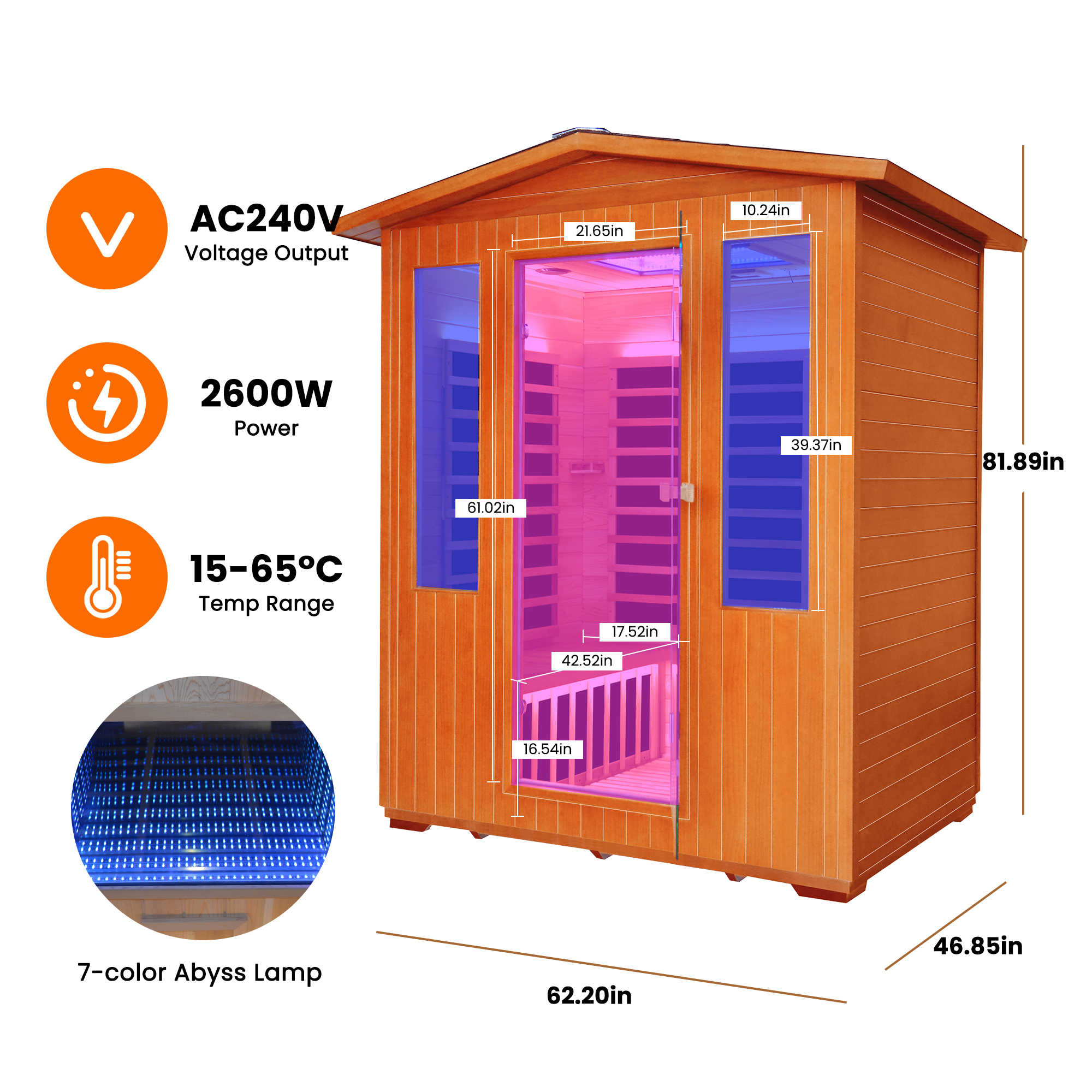 3-4 person outdoor sauna room - Image 3