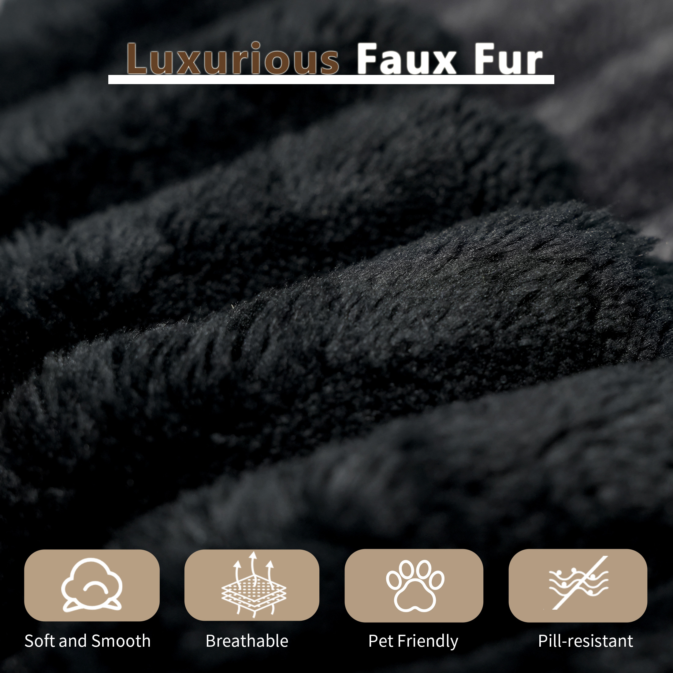 63"*47"odern Sofa bed lounger for moviebonus room,No Assembly Required,Black(Plush Corduroy Fabric) - Image 5