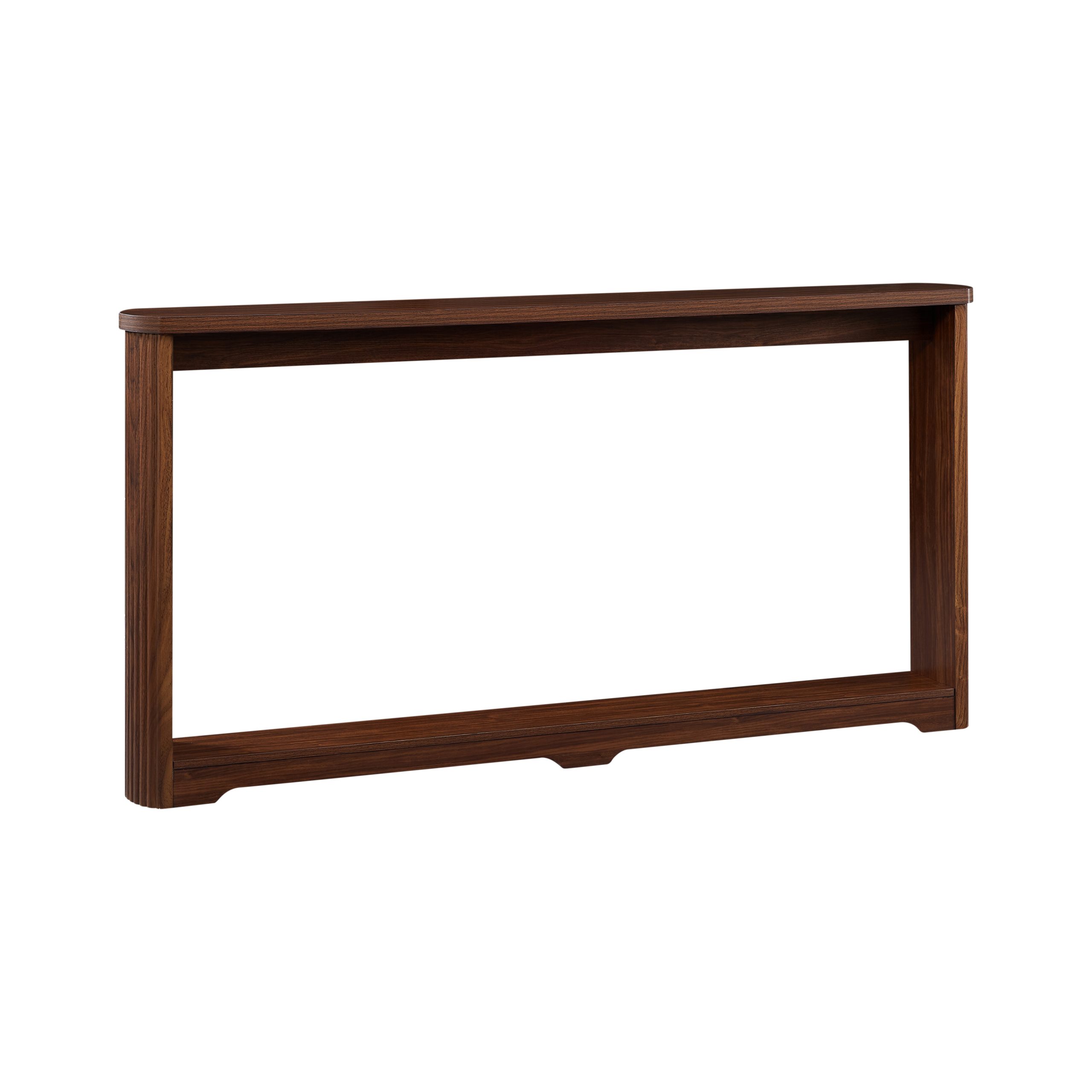 70.1"corrugated texture storage table for entranceways, narrow wooden console sofa table, can be placed behind the sofa, suitable for entranceways, corridors, and front door.Walnut.70.1"L*8.7"W*35.5"H - Image 6