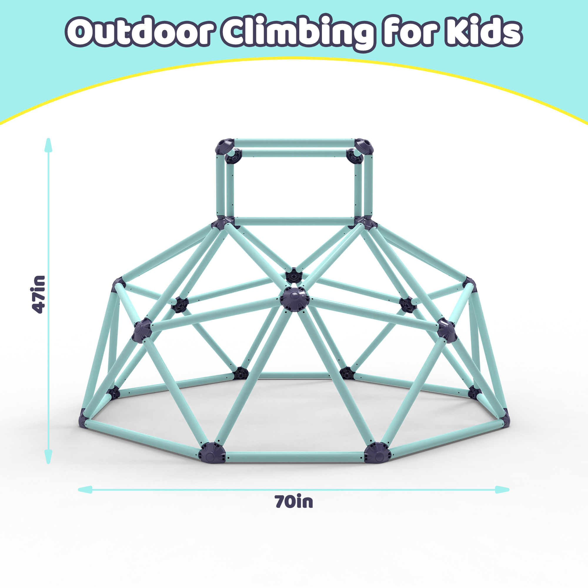 Geometric Climbing Dome – Sturdy, Strong Load Capacity, Easy Assembly, Portable, and Versatile for Indoor and Outdoor Use, for Kids Ages 3 to 10 - Image 4