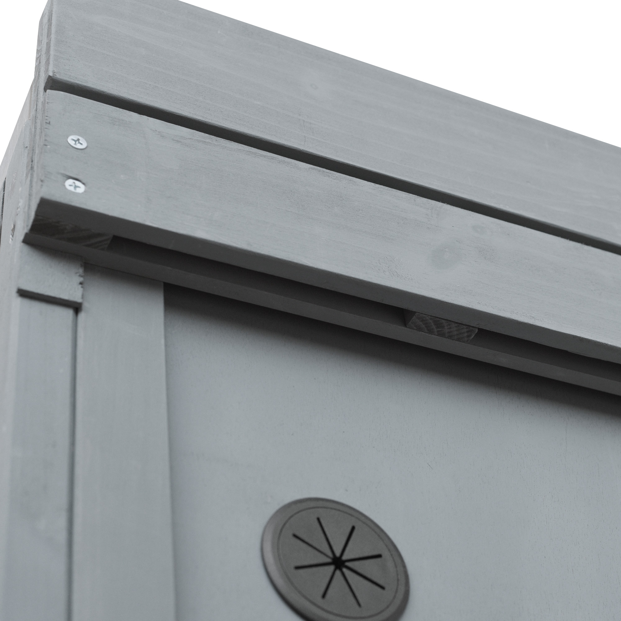 K&K 39.4" Outdoor Kitchen Island with Stainless Table Top, Outdoor Storage Kitchen Cabinet with One Large Drawer, Adjustable Shelves, Internal Storage Racks & 4 Wheels for Pizza Prep, Grey Blue - Image 2