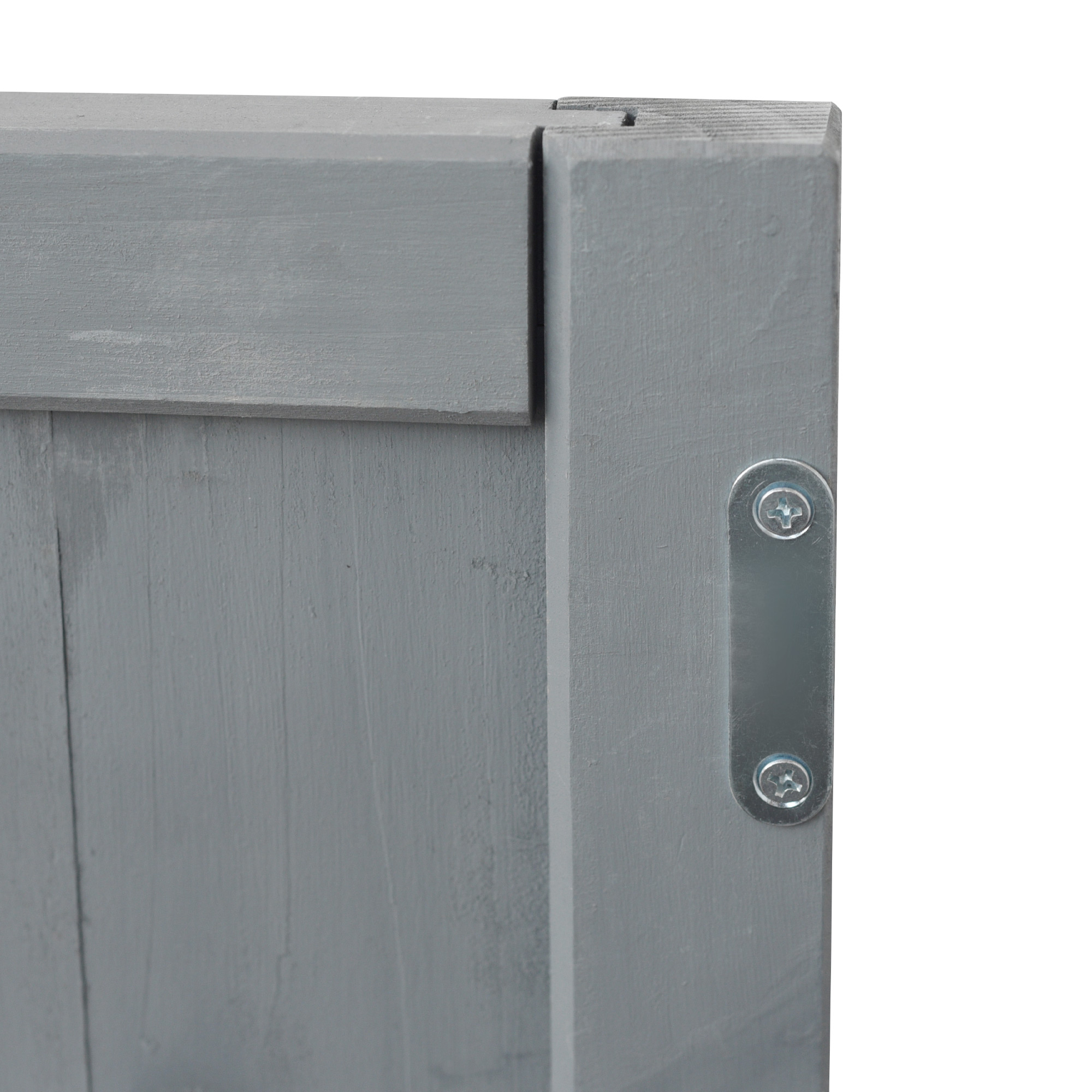 K&K 39.4" Outdoor Kitchen Island with Stainless Table Top, Outdoor Storage Kitchen Cabinet with One Large Drawer, Adjustable Shelves, Internal Storage Racks & 4 Wheels for Pizza Prep, Grey Blue - Image 3