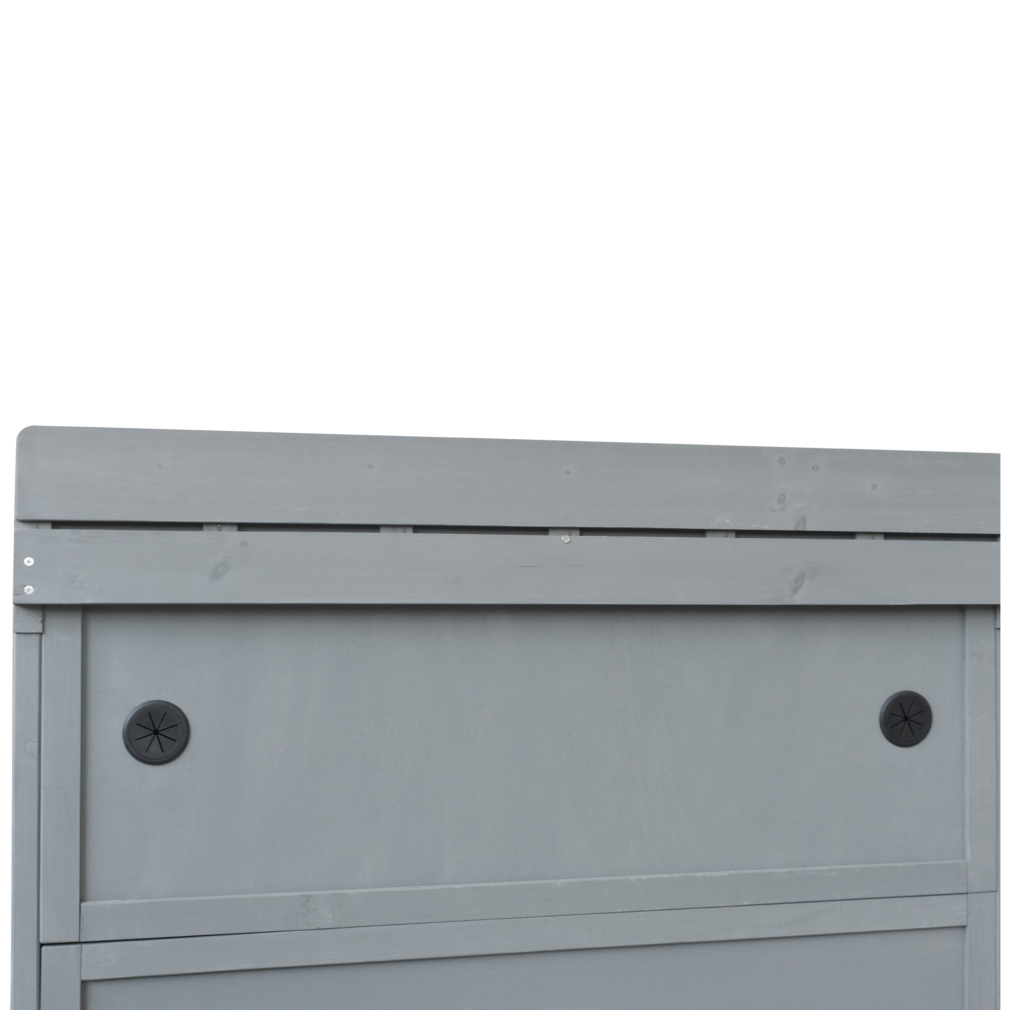 K&K 39.4" Outdoor Kitchen Island with Stainless Table Top, Outdoor Storage Kitchen Cabinet with One Large Drawer, Adjustable Shelves, Internal Storage Racks & 4 Wheels for Pizza Prep, Grey Blue - Image 5