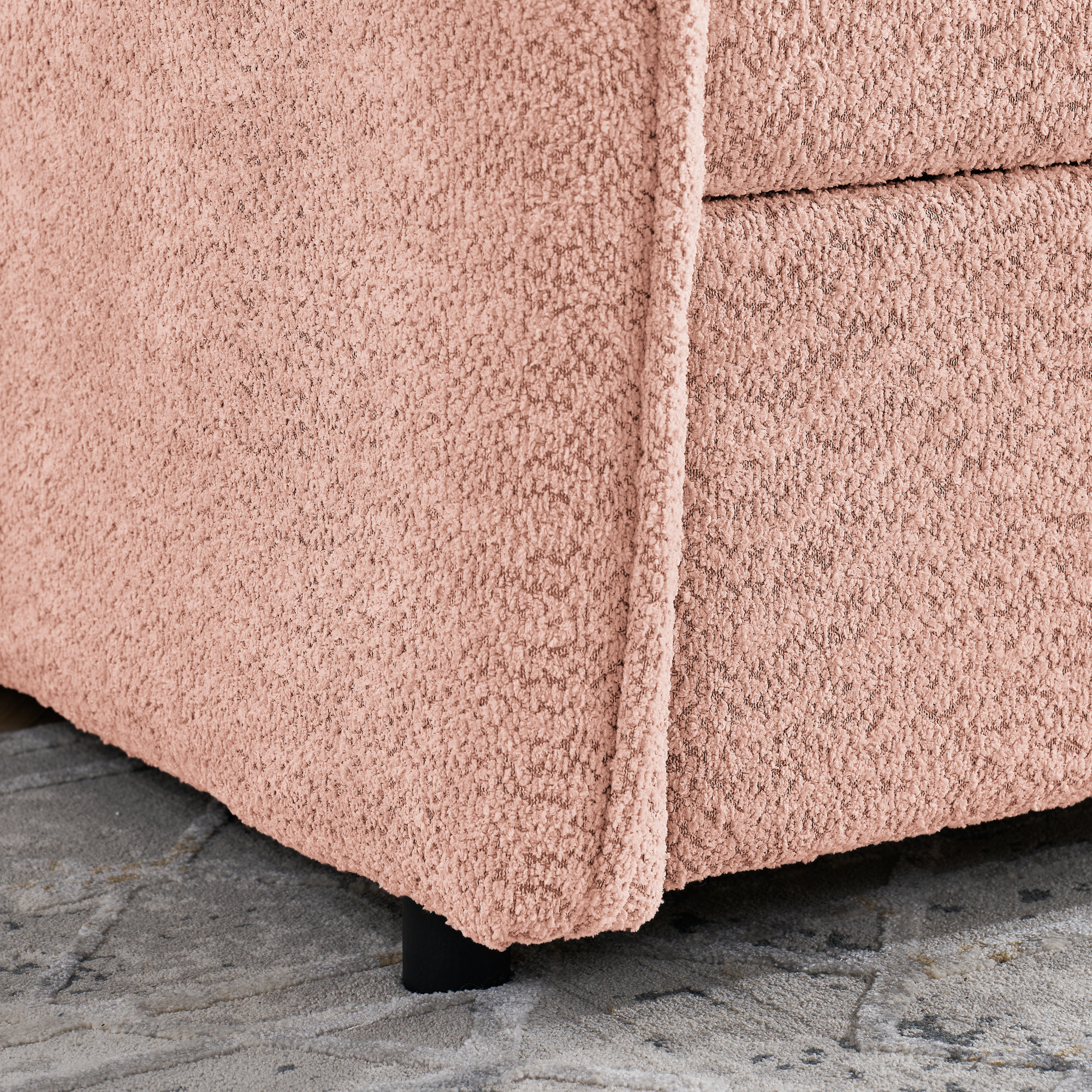Daybed with Twin Size Pop-up Trundle Upholstered Tufted Sofa Bed, Twin Size, Boucle Fabric (83"x43"x29.5") - Image 4