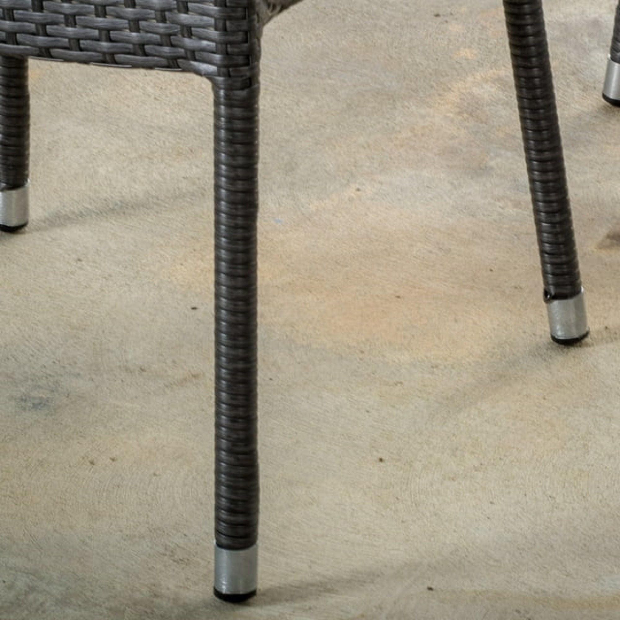 MIRAGE GREY PE WICKER STACKING ARMCHAIR,4PCS - Image 6