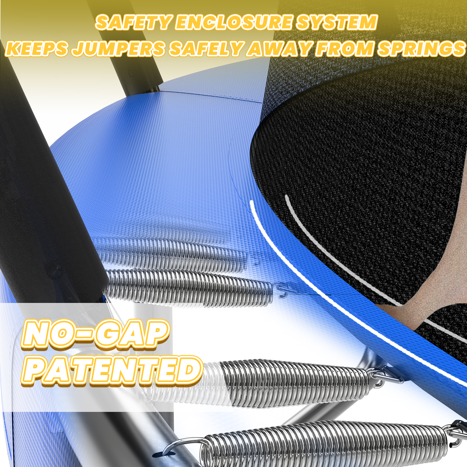 16FT Outdoor Trampoline for Kids and Adults, Pumpkin Trampolines with Curved Poles,Heavy Duty Trampoline Anti-Rust Coating ASTM Approval - Image 6