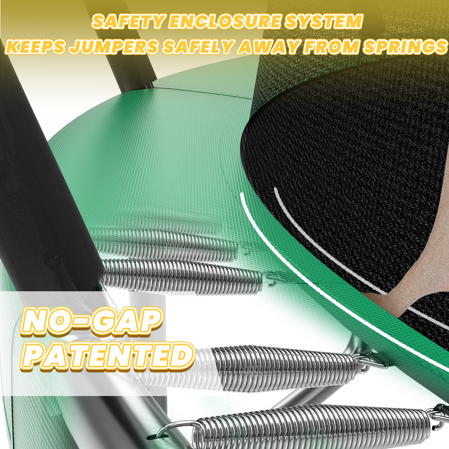 16FT Outdoor Trampoline for Kids and Adults, Pumpkin Trampolines with Curved Poles,Heavy Duty Trampoline Anti-Rust Coating ASTM Approval - Image 4