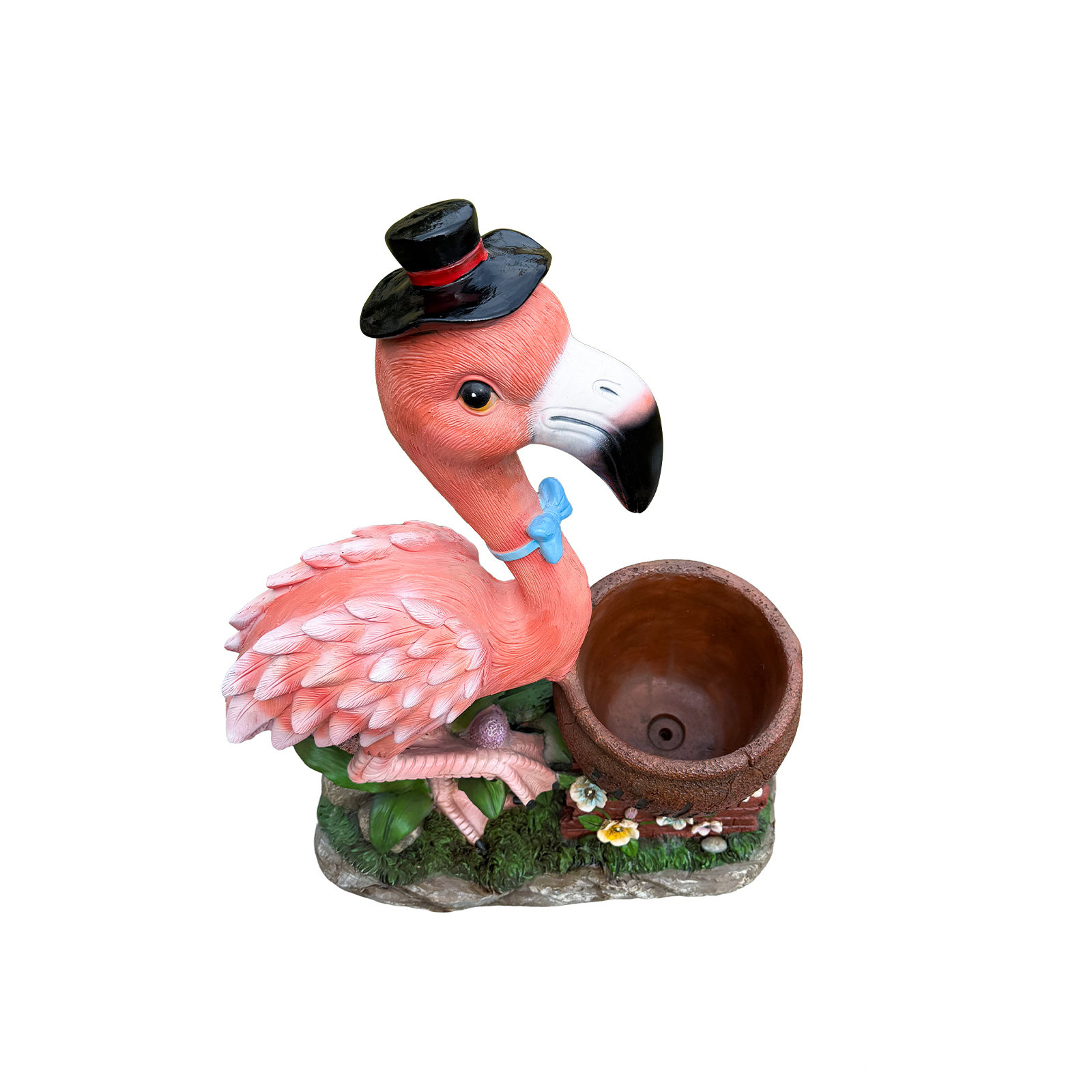 Outdoor Garden Sculpture Flamingo Flower Pot Planter - Unique Yard Statue Decoration, Interesting Law Outdoor Ornament - Image 4