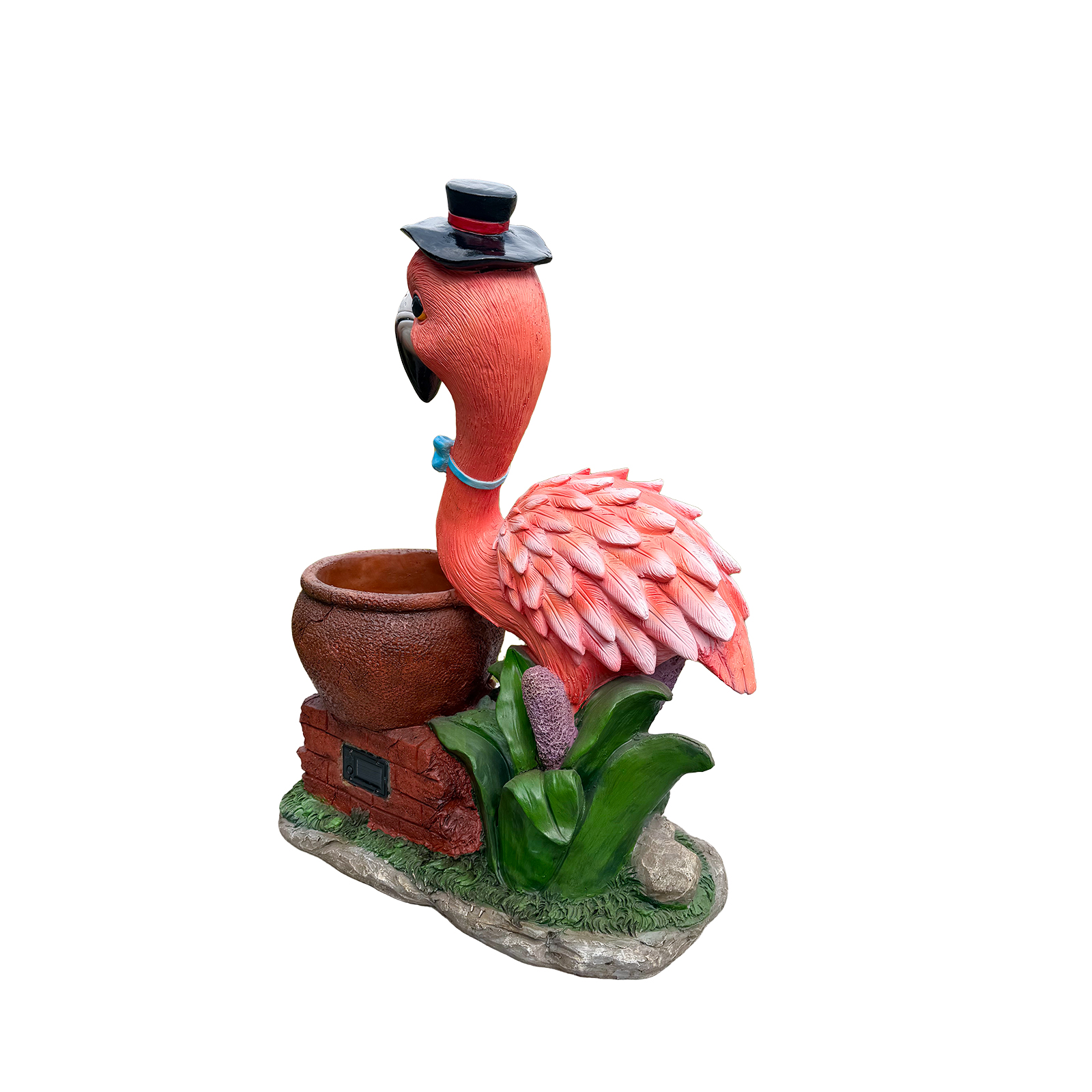 Outdoor Garden Sculpture Flamingo Flower Pot Planter - Unique Yard Statue Decoration, Interesting Law Outdoor Ornament - Image 6