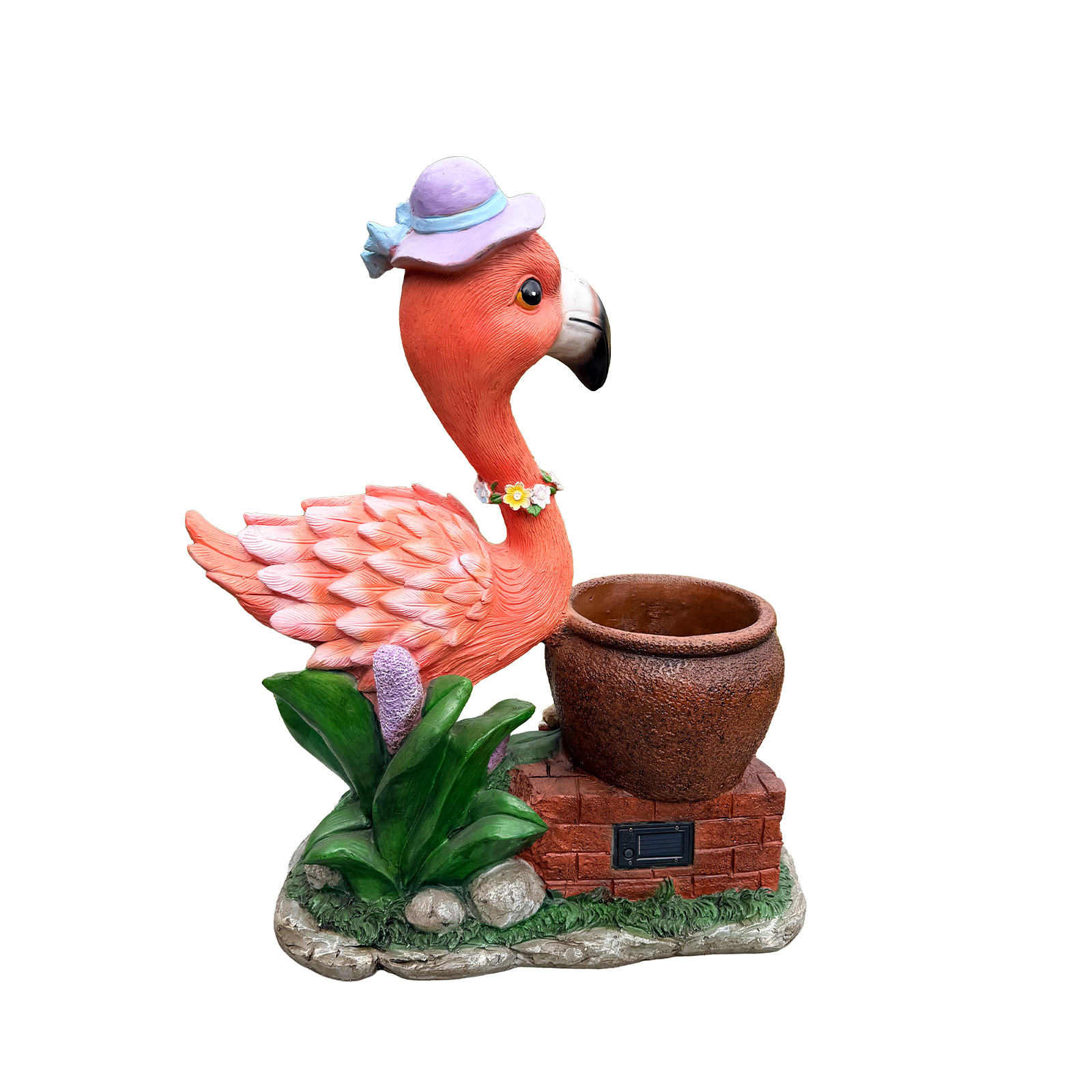 Outdoor Garden Sculpture Flamingo Flower Pot Planter - Unique Yard Statue Decoration, Interesting Law Outdoor Ornament - Image 3