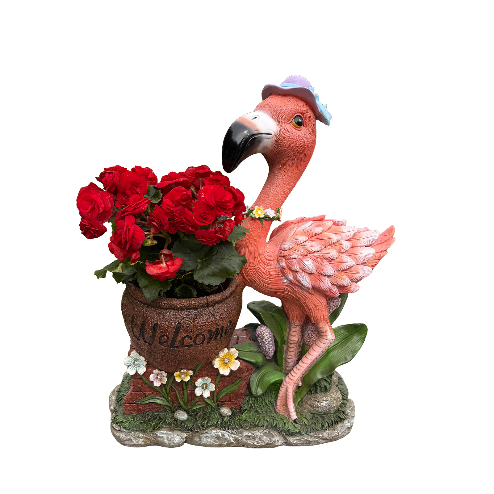 Outdoor Garden Sculpture Flamingo Flower Pot Planter - Unique Yard Statue Decoration, Interesting Law Outdoor Ornament - Image 5