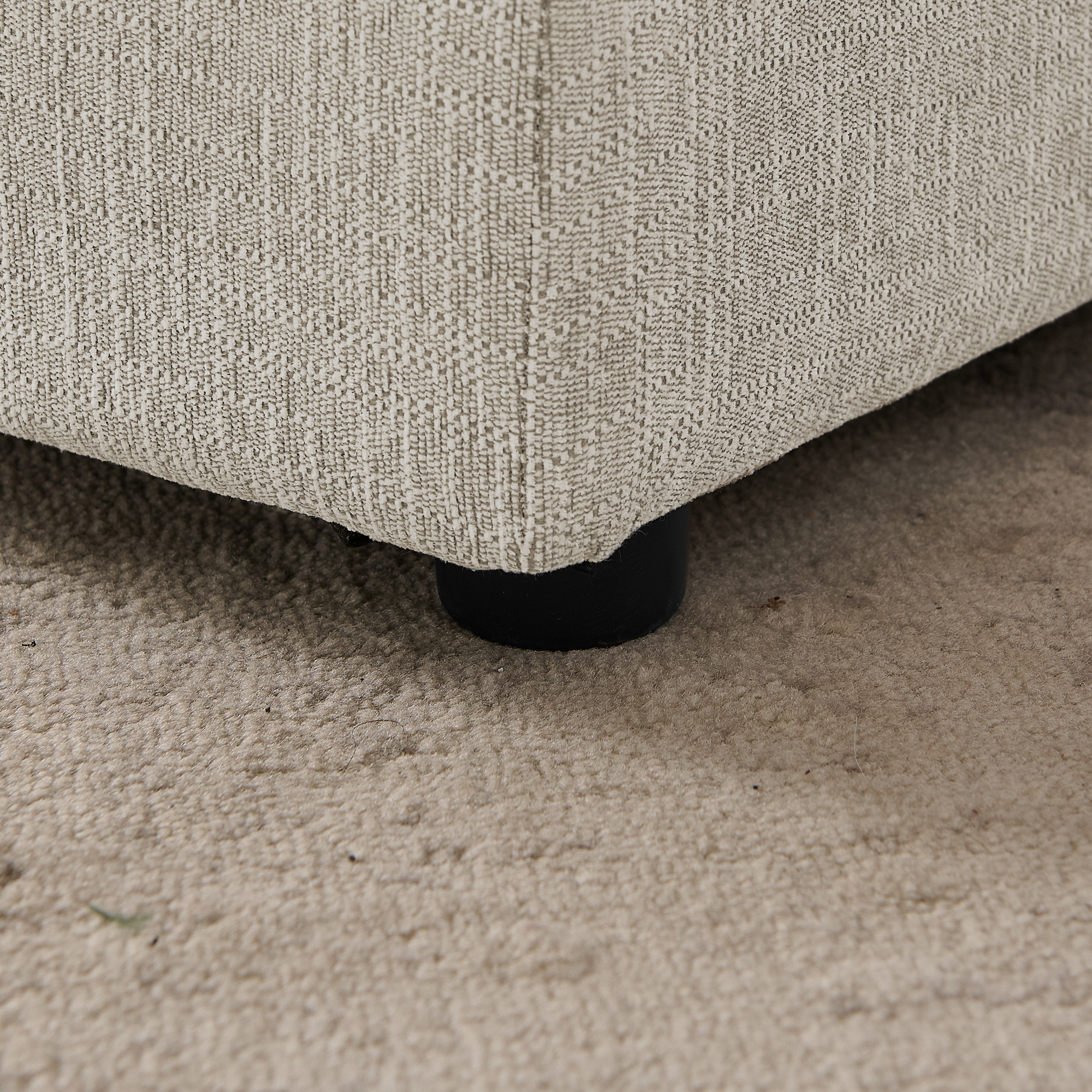 Oversized Pet Sofa for Medium/Large Dogs - Modern Irregular Wave Backrest, Single Armrest, Premium Breathable Linen Fabric, Soft Cushion & Low Plastic Feet-Beige - Image 5