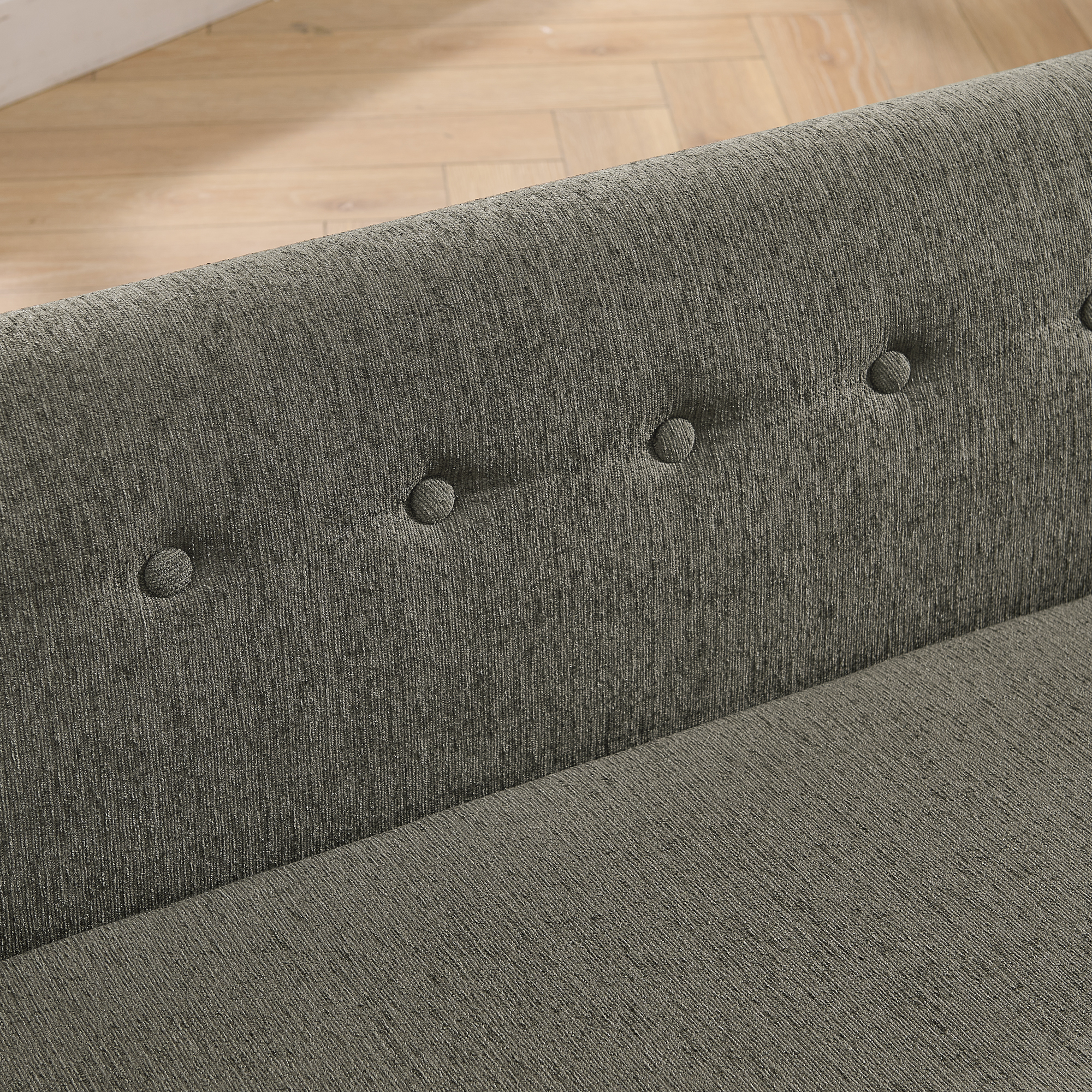Oversized Pet Sofa ,Elegant Modern Linen Fabric Elevated Dog Sofa Bed, Comfortable Oversized Rectangular Pet Bed with Backrest & Armrest for Large & Oversized Dogs-Dark Grey - Image 5