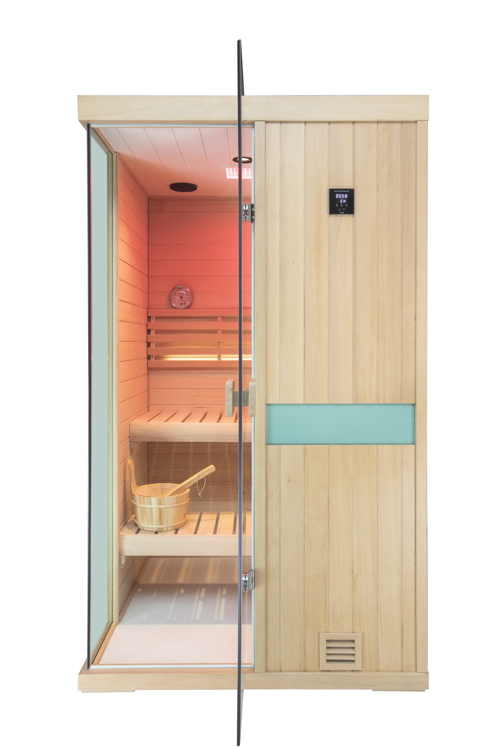 Two-person wooden steam sauna room - Image 2