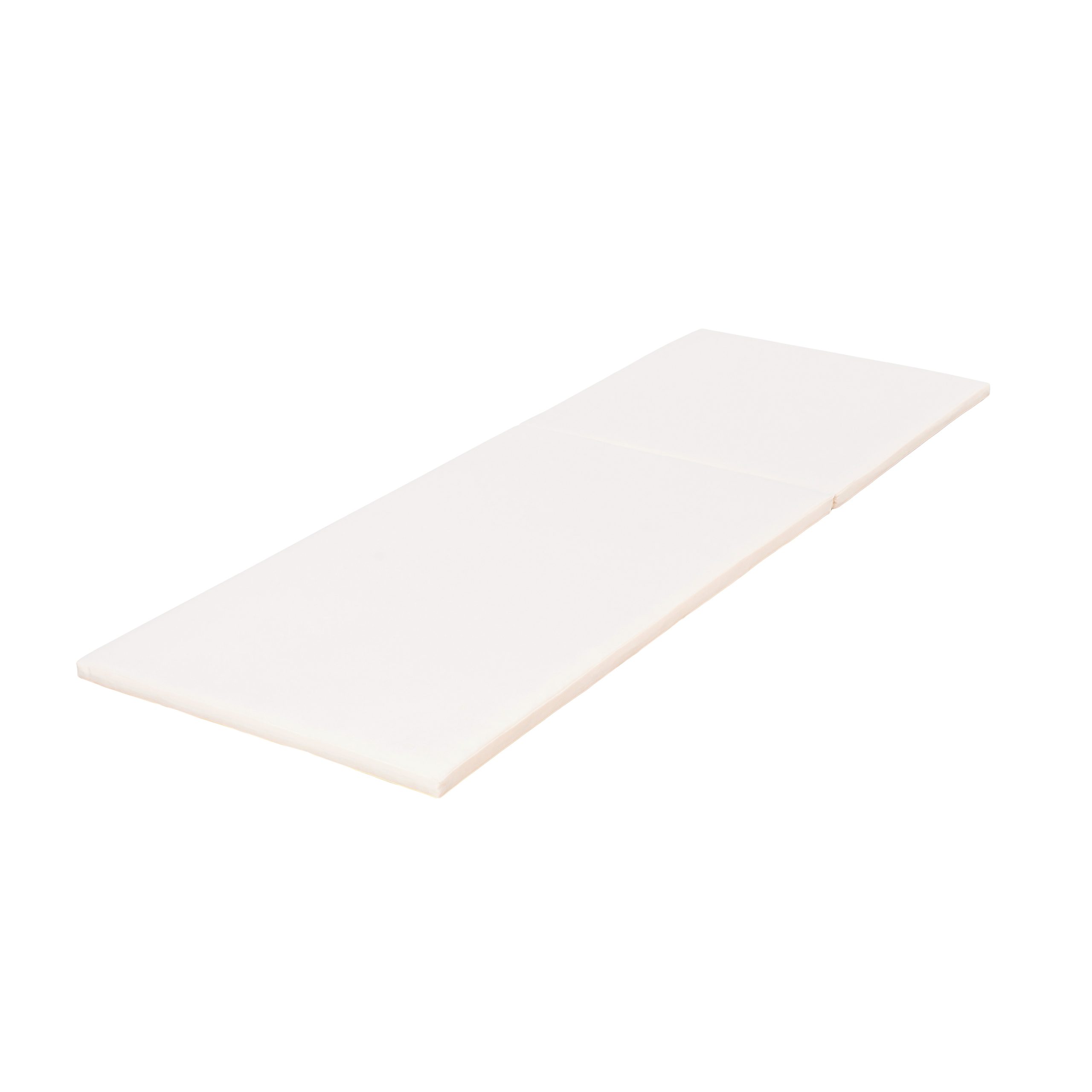 2" THICK CHAISE LOUNGE CUSHION IN CREAM - WATERPROOF FOLDABLE 2-SECTION DESIGN - FOR POOLSIDE, PATIO & GARDEN - Image 3