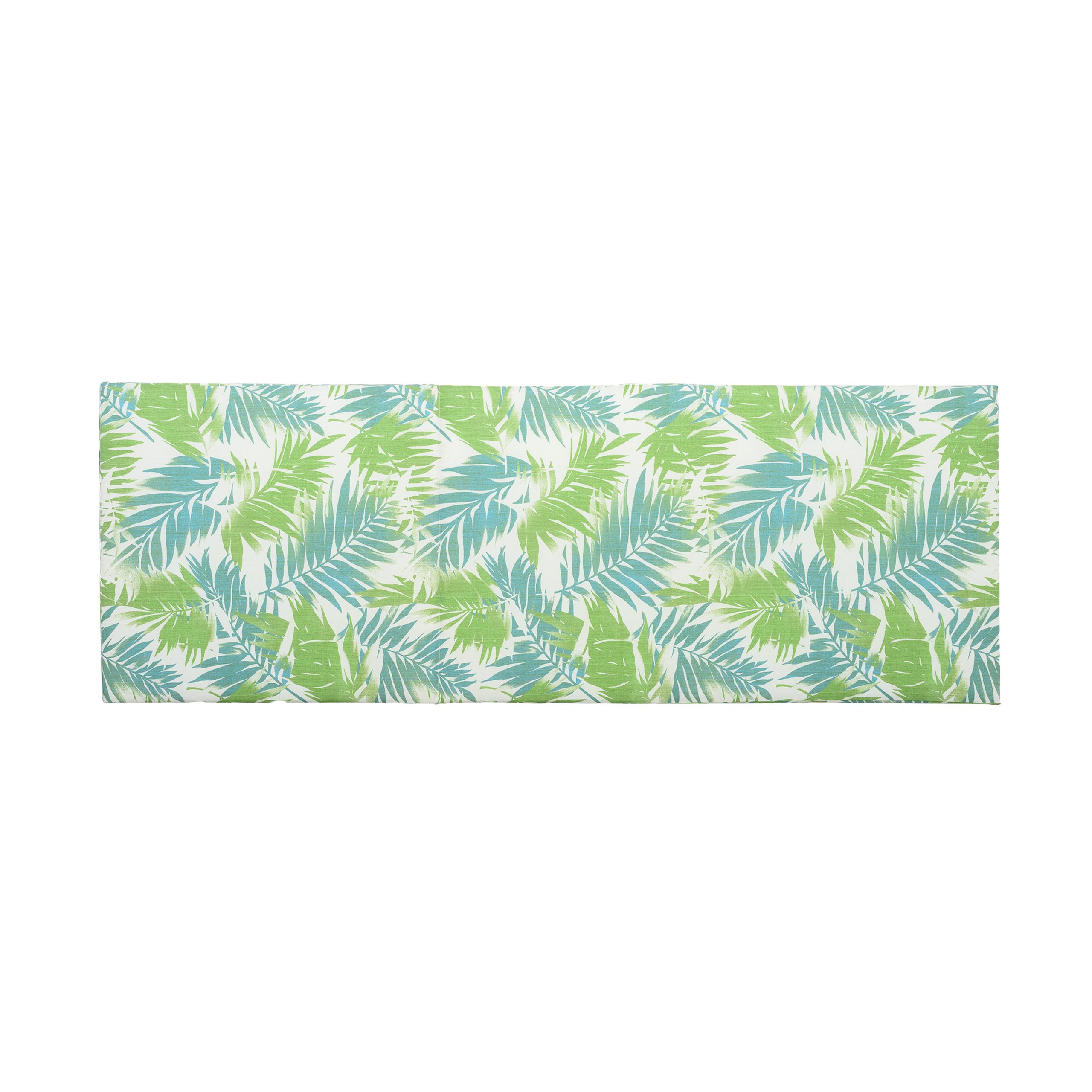 2" THICK FLORAL CHAISE LOUNGE CUSHION IN LEAF COCONUT - WATERPROOF FOLDABLE 2-PART DESIGN - FOR POOLSIDE, PATIO & GARDEN - Image 4