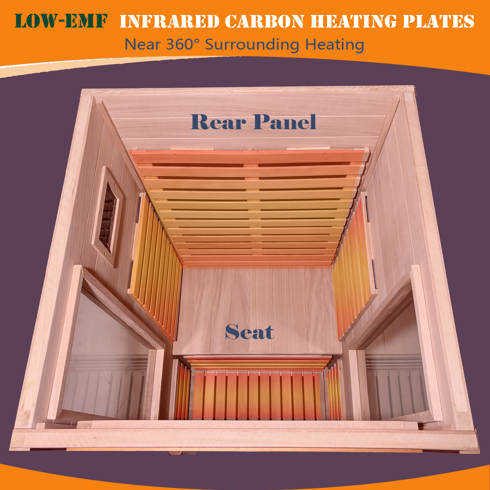 Home dry infrared sauna red light 1person - Image 6