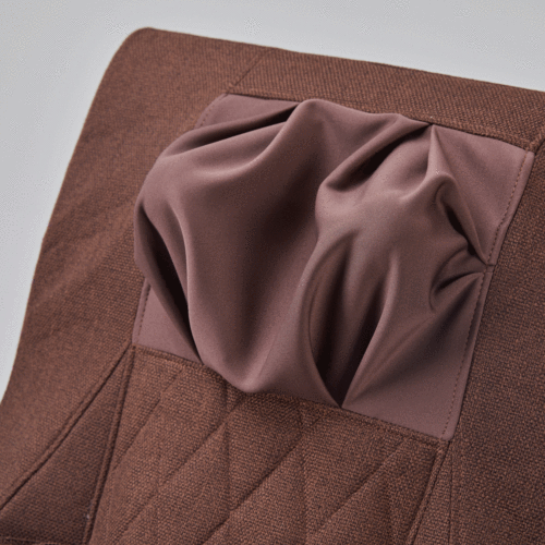 Full massage function-Air pressure-Comfortable Relax Rocking Chair, Lounge Chair Relax Chair with Cotton Fabric Cushion Brown - Image 6