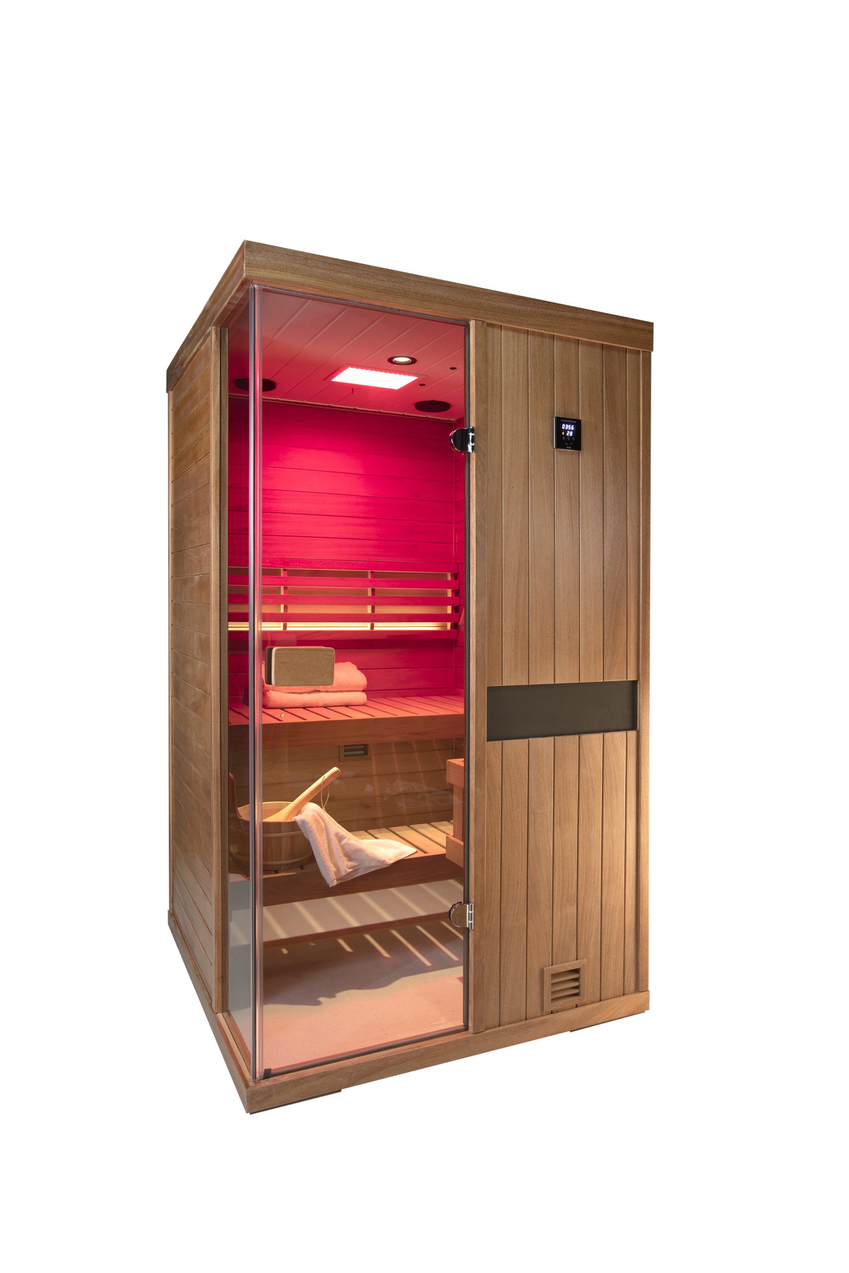 Two-person mahogany steam sauna room - Image 5