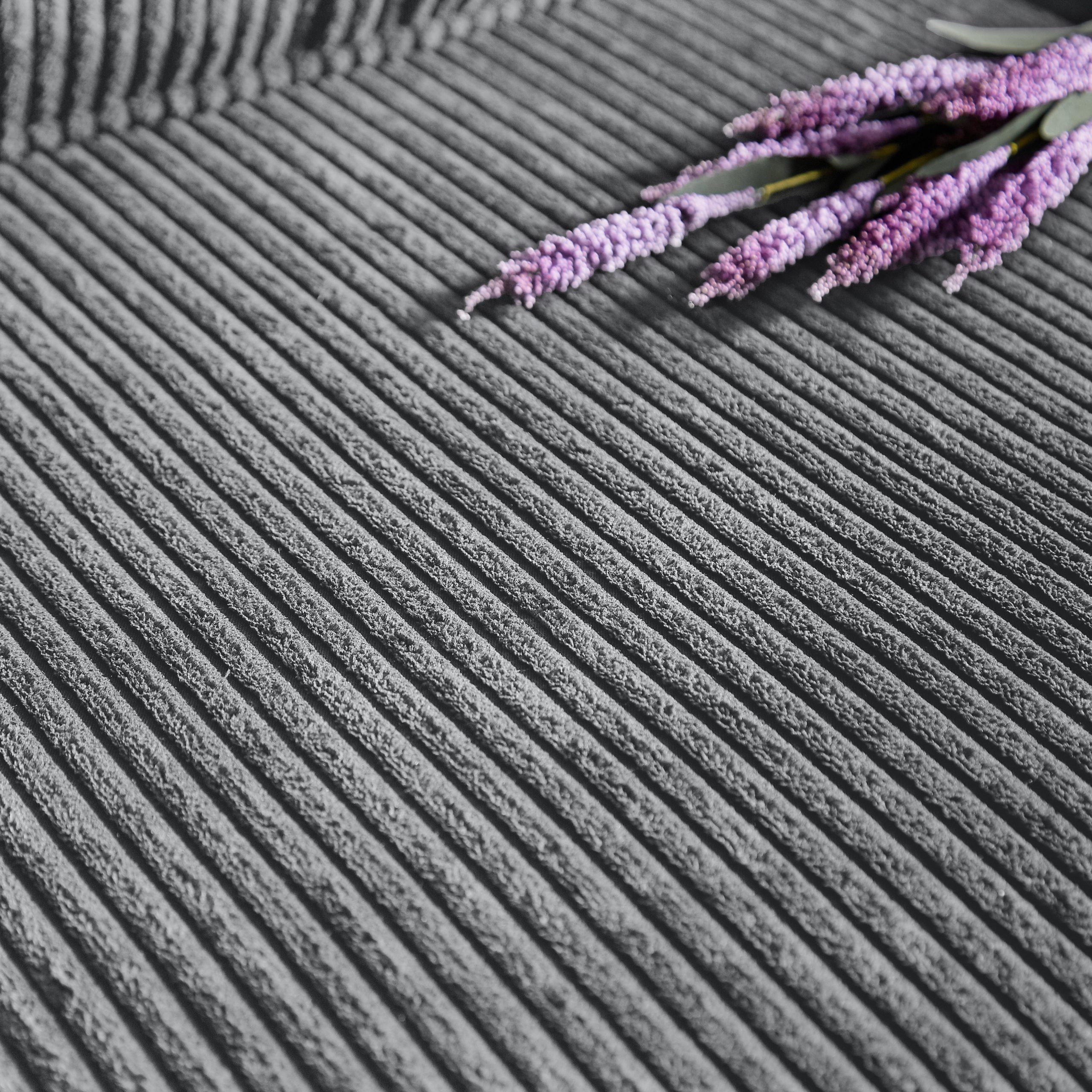 83.86"Corduroy Fabric sofa,Modern Compressed Couch,3-Seater Sofa, Furniture for Living Room,Bedroom,office ,Gray - Image 6