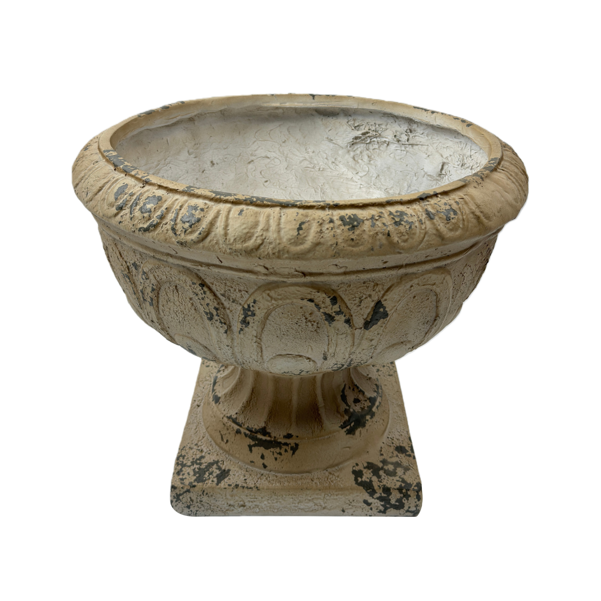 MGO Garden Planter, Garden decoration and planting,Color Antique White, Side 17.71"L X 17.71"W X 14.56'' H - Image 4