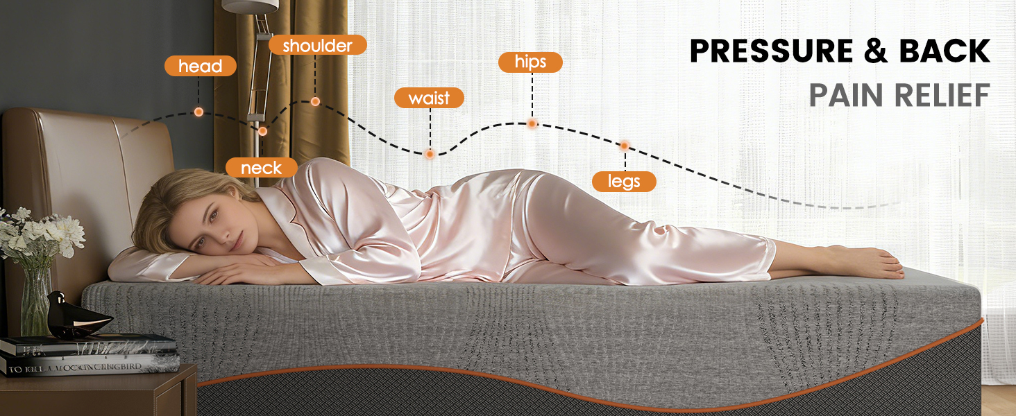 Queen Size Mattress,10 Inch Memory Foam Mattress, Fiberglass Free, Medium Feel, Breathable Cooling Layers, Certified Safe Materials - Image 6