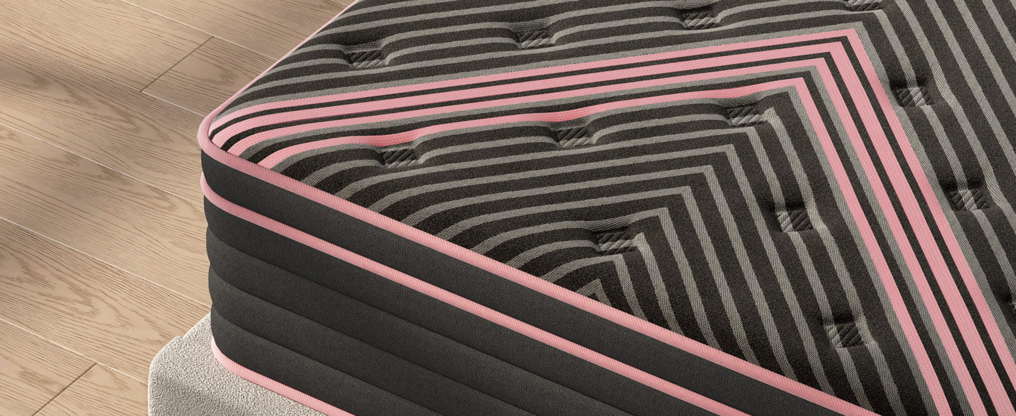 King Size Mattress,10 Inch Hybrid Mattress, Individually Pocketed Innerspring, Medium Firm - Image 4