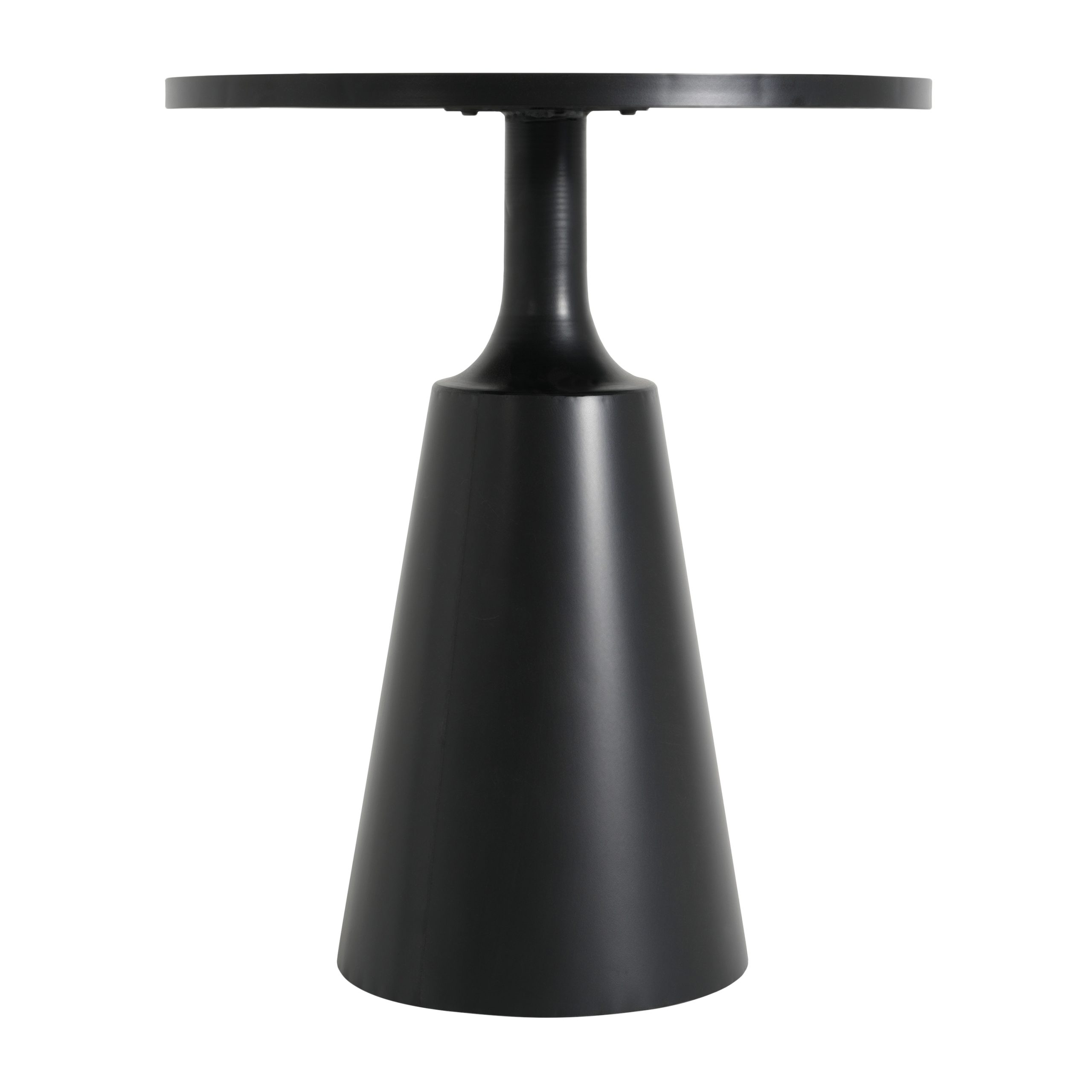 Modern Black Iron Side Table with Round Glass Top - 20" Diameter, 24.25" H, 75 lbs Capacity - Assembly-Free Accent Table for Living Room, Bedroom, or Office - Image 6