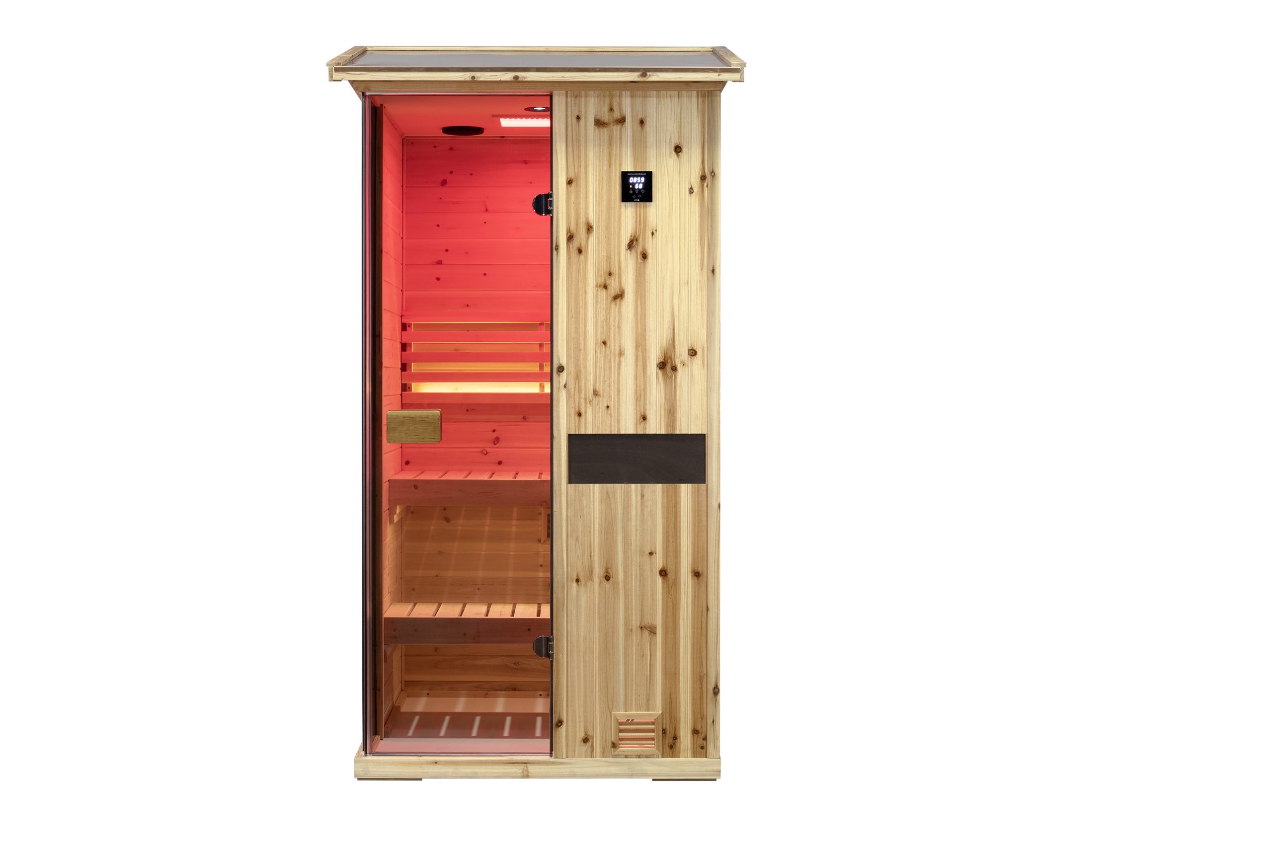 One person outdoor wooden steam sauna room - Image 3