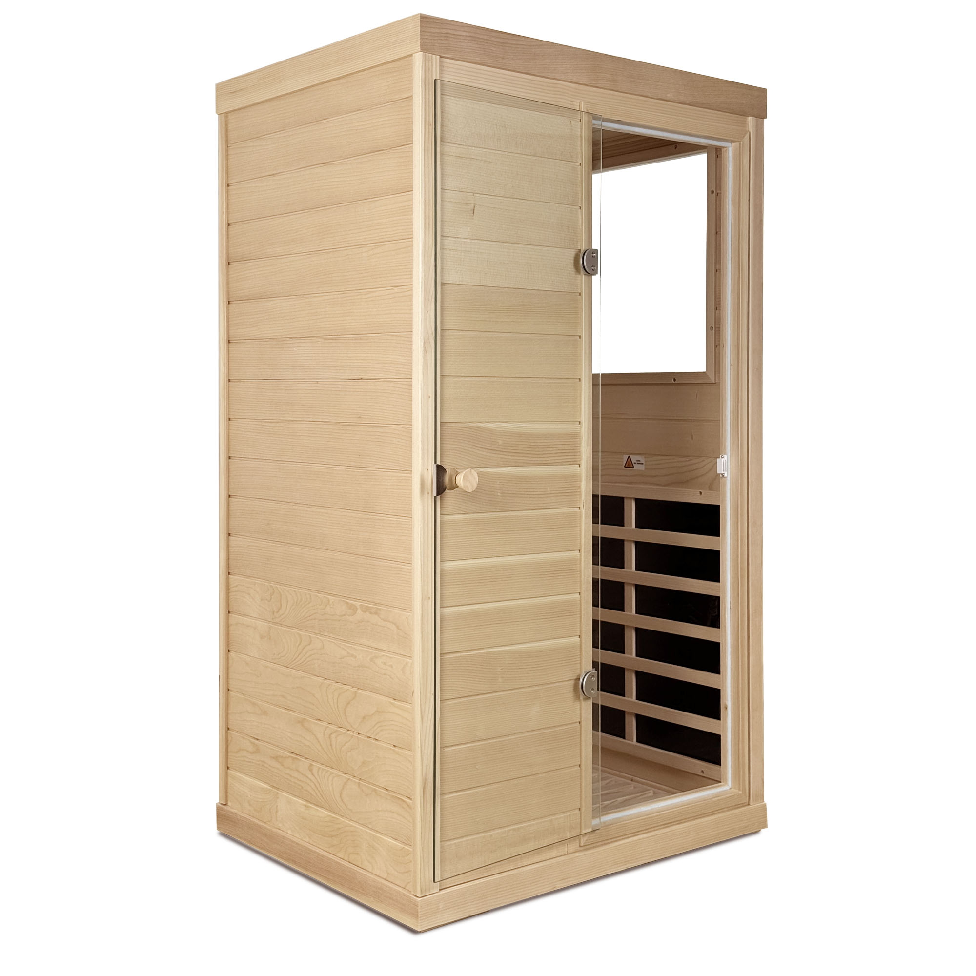 Canadian Hemlock wood one person Far infrared door on the Right of the indoor sauna room - Image 5