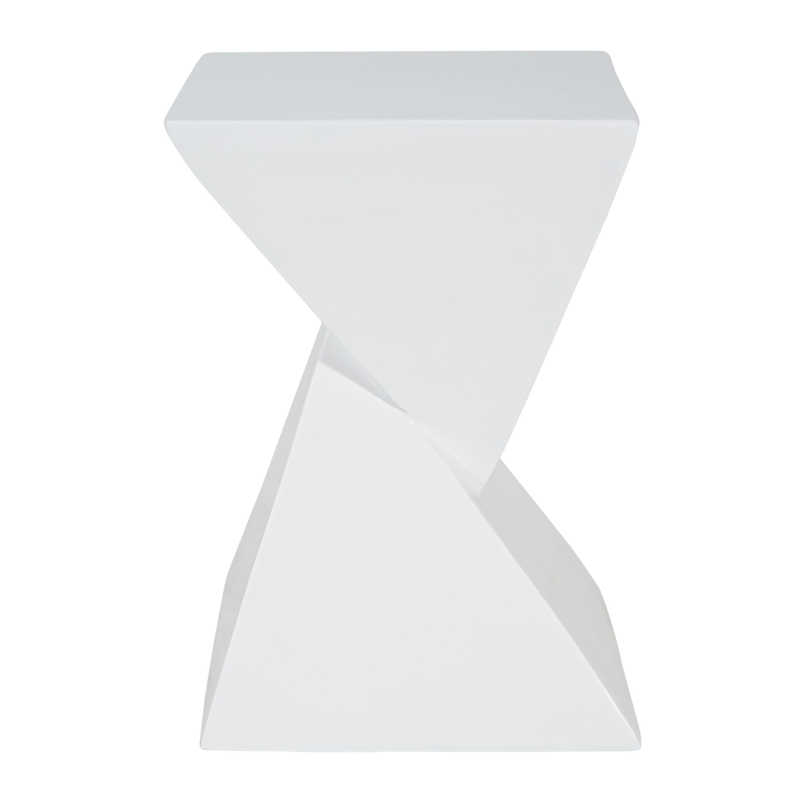All Weather MGO X Design Side Table - Stylish White Indoor Outdoor Table for Home, Garden, Balcony, 18 Inches Height, 12.5 Inches Square Base - Image 5