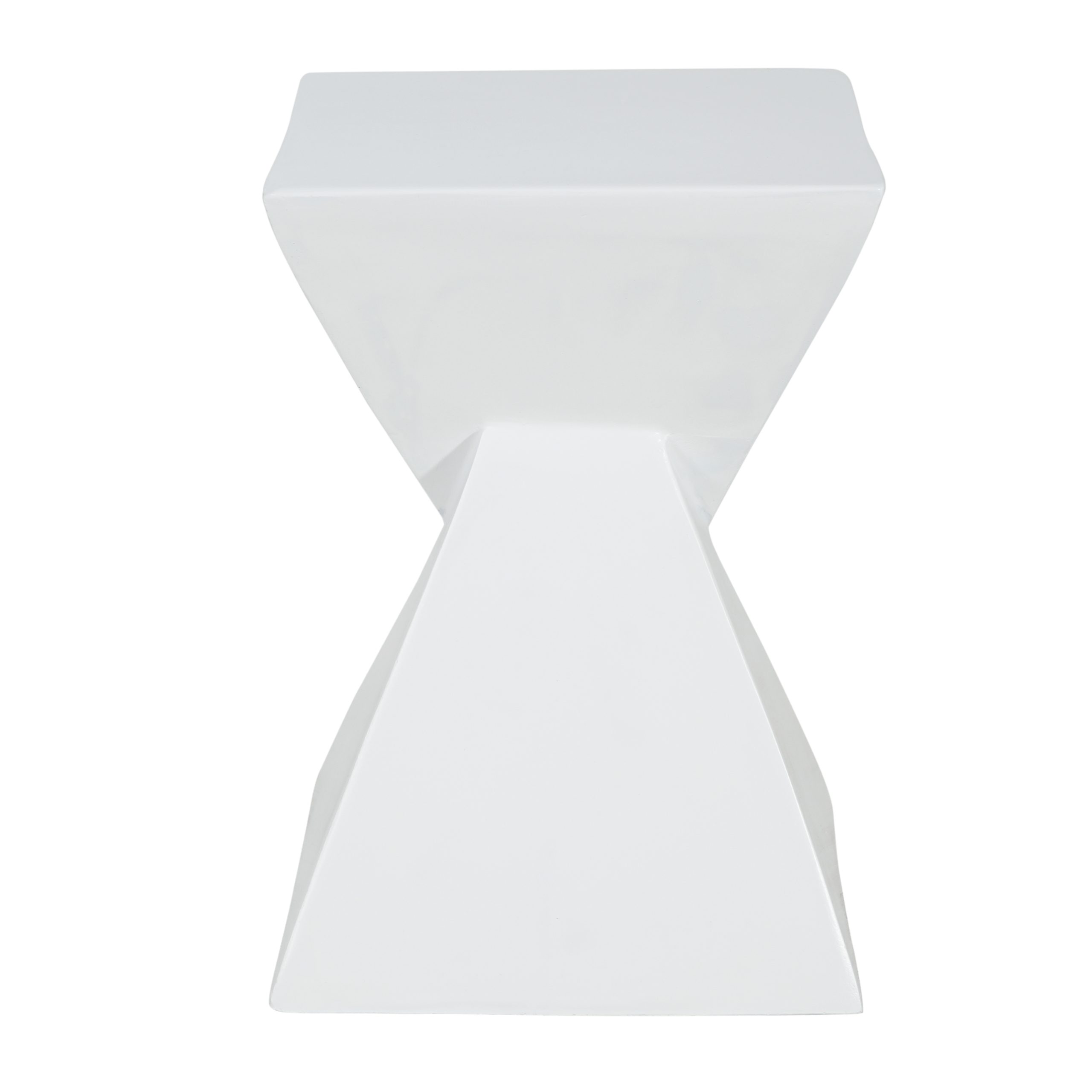 All Weather MGO X Design Side Table - Stylish White Indoor Outdoor Table for Home, Garden, Balcony, 18 Inches Height, 12.5 Inches Square Base - Image 6