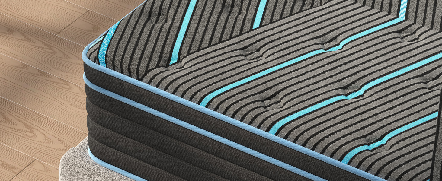 King Size Mattress,10 Inch Hybrid Mattress, Individually Pocketed Innerspring, Medium Firm - Image 6