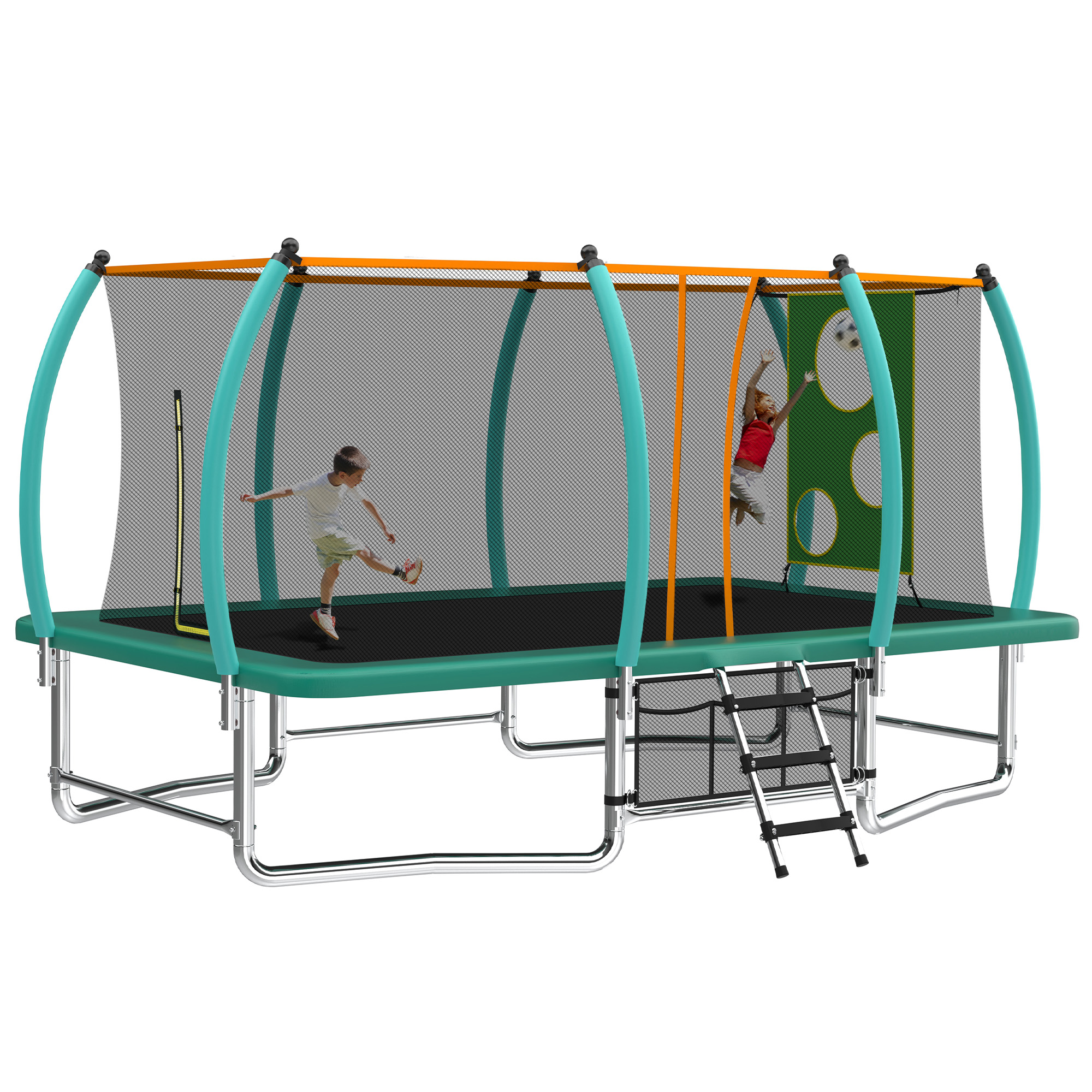 10X16FT Outdoor Square Trampolines for Kids Adults Long Rectangular Tumbling Trampoline - Image 2