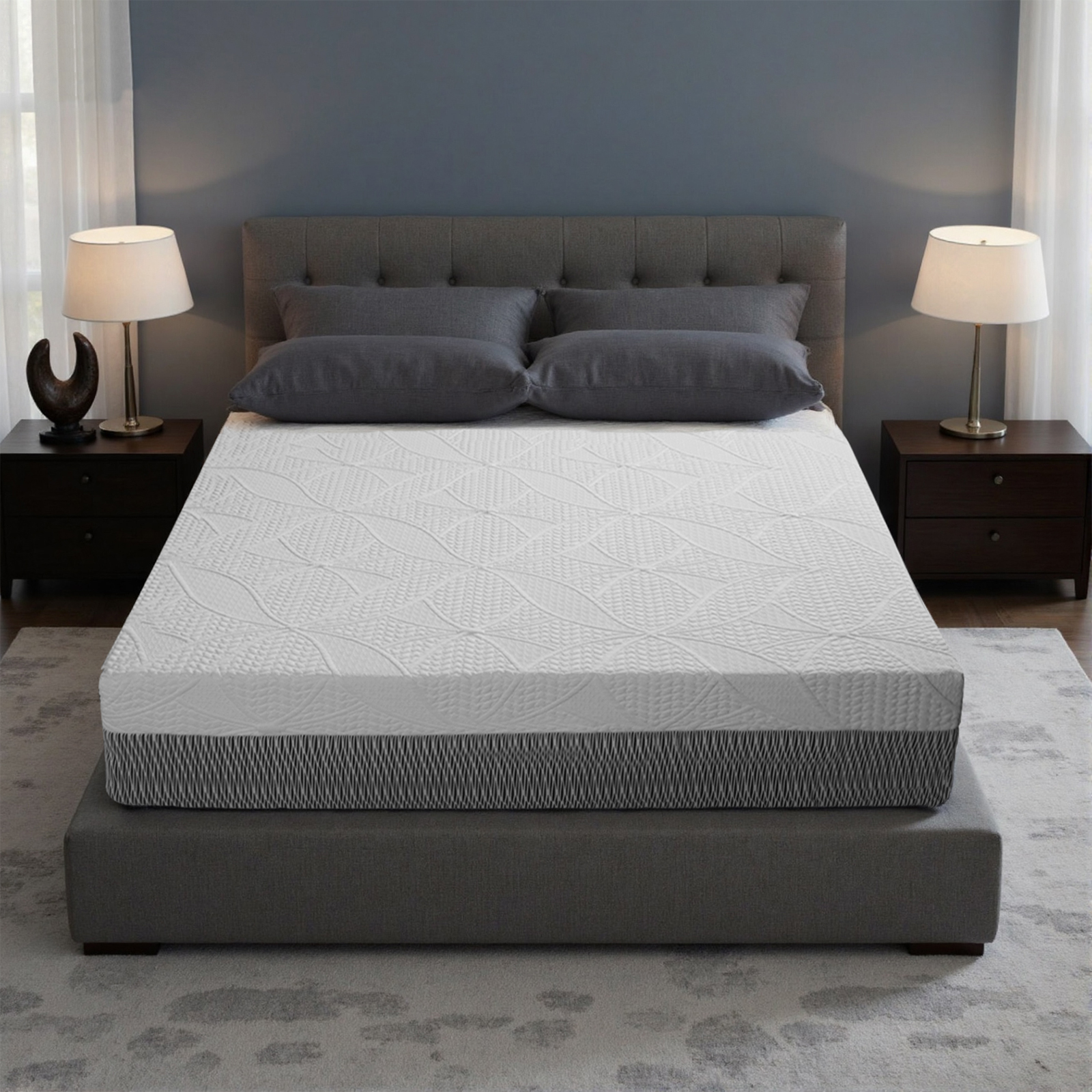 14-Inch Premium King Mattress – Made in Japan - Plush Thick Design & Breathable, Sterilizing Feature + High Rebound Support, Eco-Friendly Material with Chic Finish, Elevates Luxury Sleep Experience - Image 2