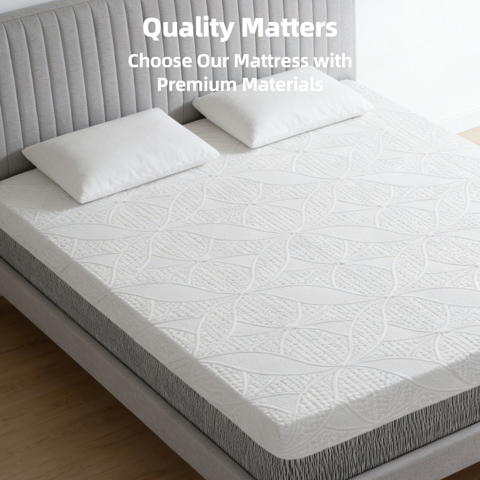 14-Inch Premium King Mattress – Made in Japan - Plush Thick Design & Breathable, Sterilizing Feature + High Rebound Support, Eco-Friendly Material with Chic Finish, Elevates Luxury Sleep Experience - Image 3