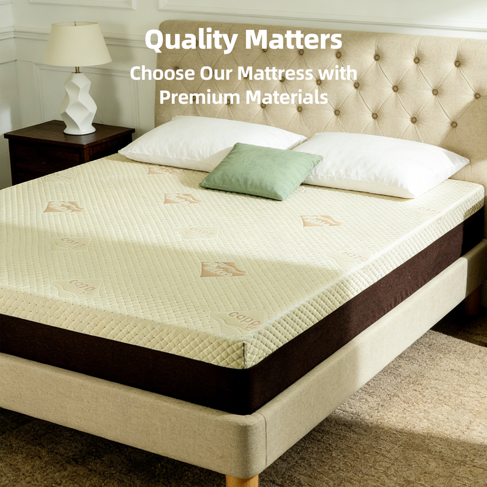 12-Inch Queen Mattress – Copper Infused Cooling Gel Foam Bed, 7-Zone Pressure Relief, Air Layer Comfort Cover, Medium Firm Support Made in Japan - Image 3