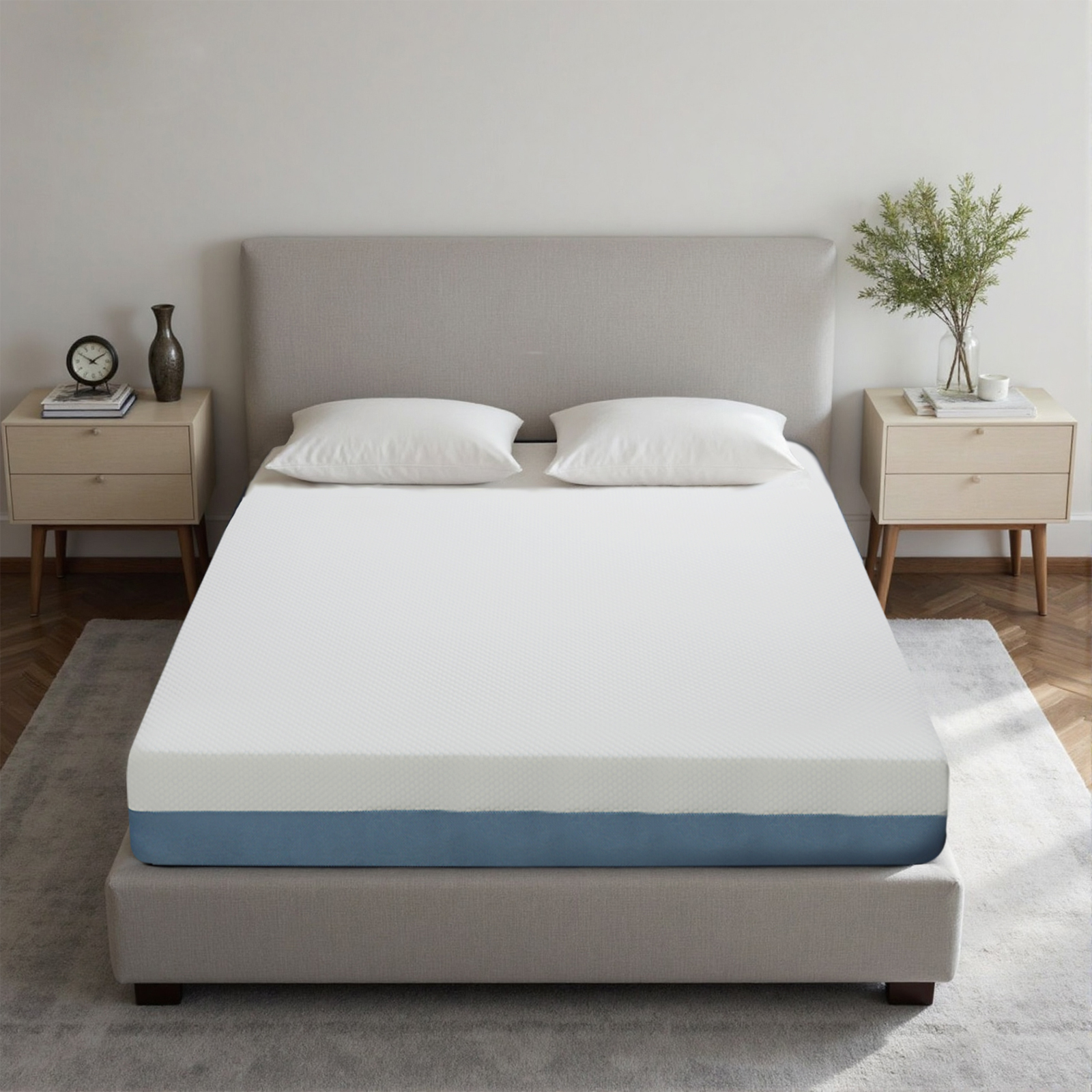 10 Inch Queen Mattress - Sterilizing & Airy, Premium High Resilience for Optimal Support, Non-Toxic Eco-Friendly Fabric, Elegant Appearance to Enhance Bedroom Aesthetics Made in Japan - Image 2