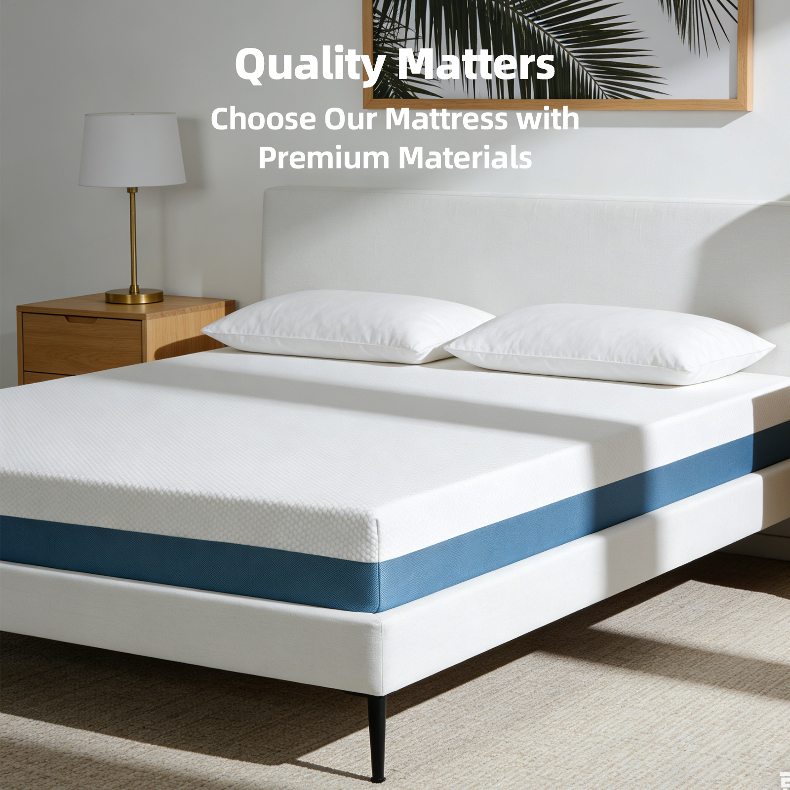 10 Inch Queen Mattress - Sterilizing & Airy, Premium High Resilience for Optimal Support, Non-Toxic Eco-Friendly Fabric, Elegant Appearance to Enhance Bedroom Aesthetics Made in Japan - Image 4